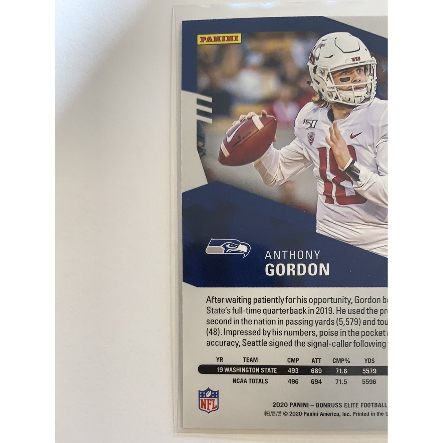 2020 Donruss Elite Anthony Gordon RC Pink Parallel | Local Legends Cards & Collectibles
