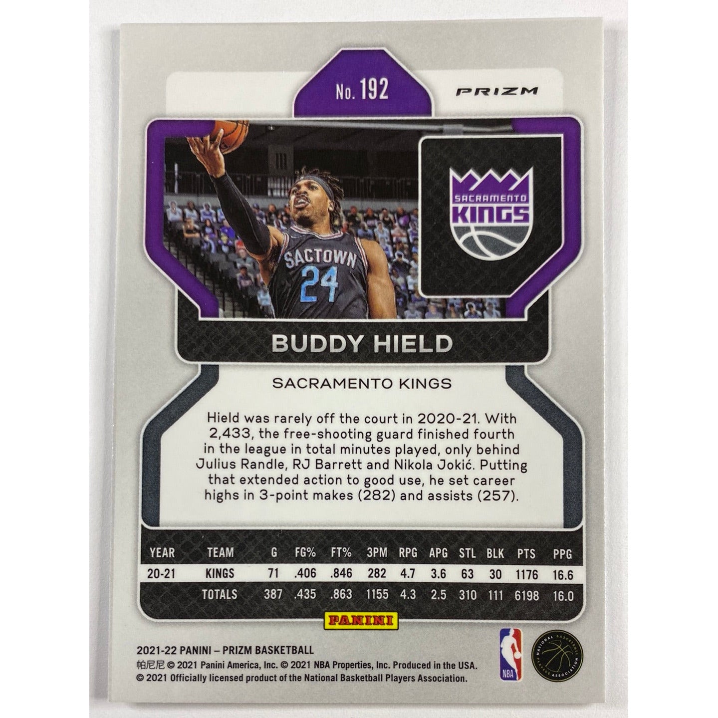 2021-22 Panini Prizm Buddy Hield Cracked Ice Prizm | Local Legends Cards & Collectibles
