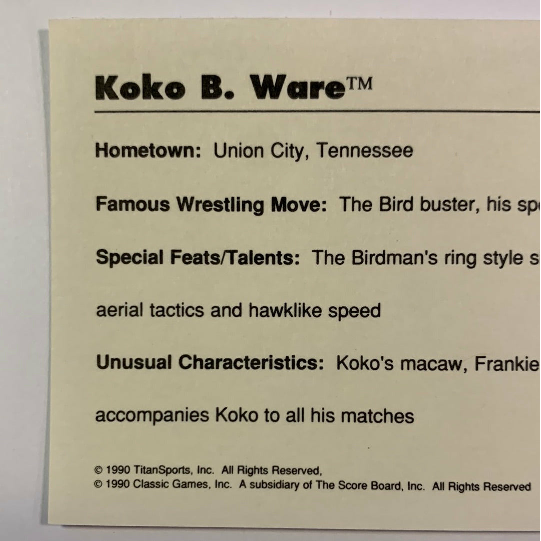 1990 Titan Sports Koko B Ware | Local Legends Cards & Collectibles