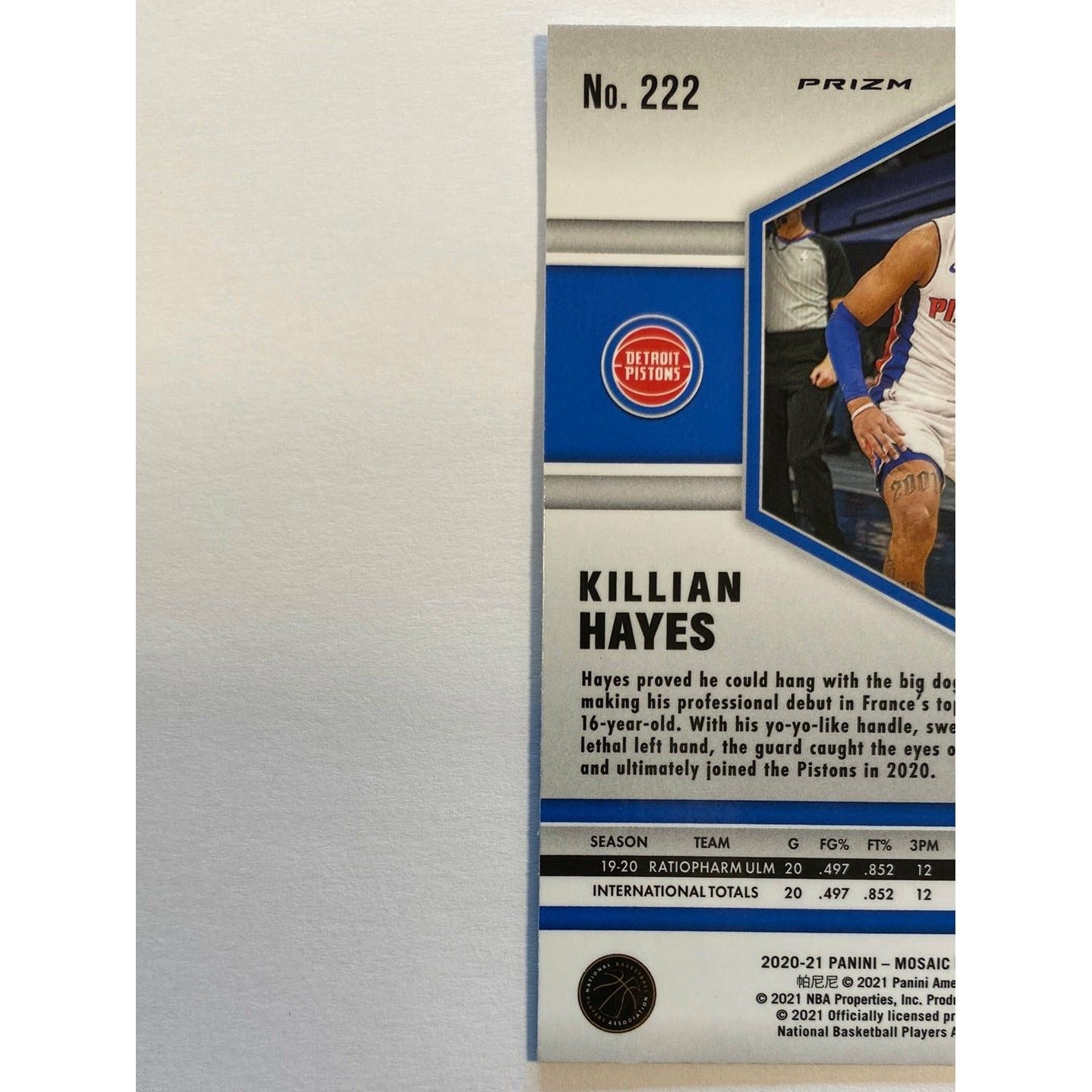 2020-21 Mosaic Killian Hayes Fast Break Disco Prizm RC | Local Legends Cards & Collectibles
