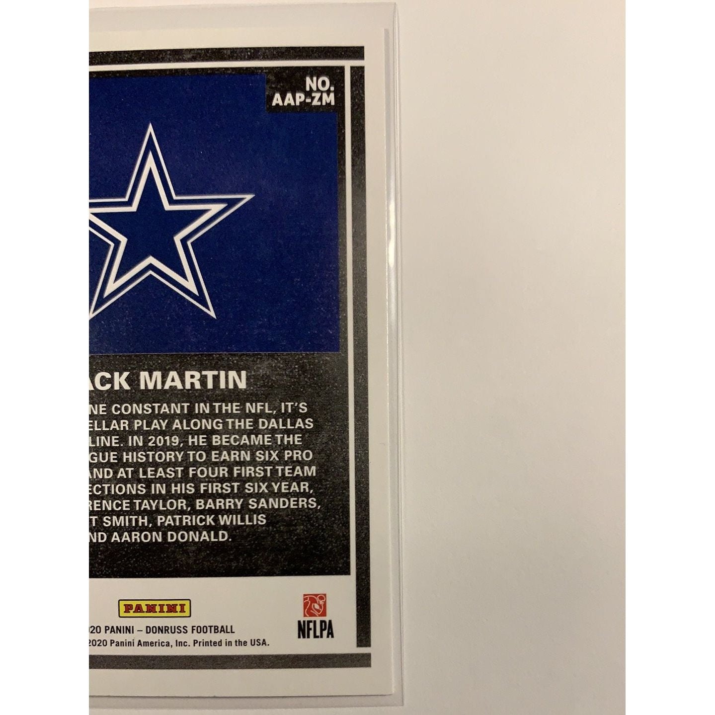 2020 Donruss Zack Martin Action All Pros Refractor Local Legends Cards & Collectibles