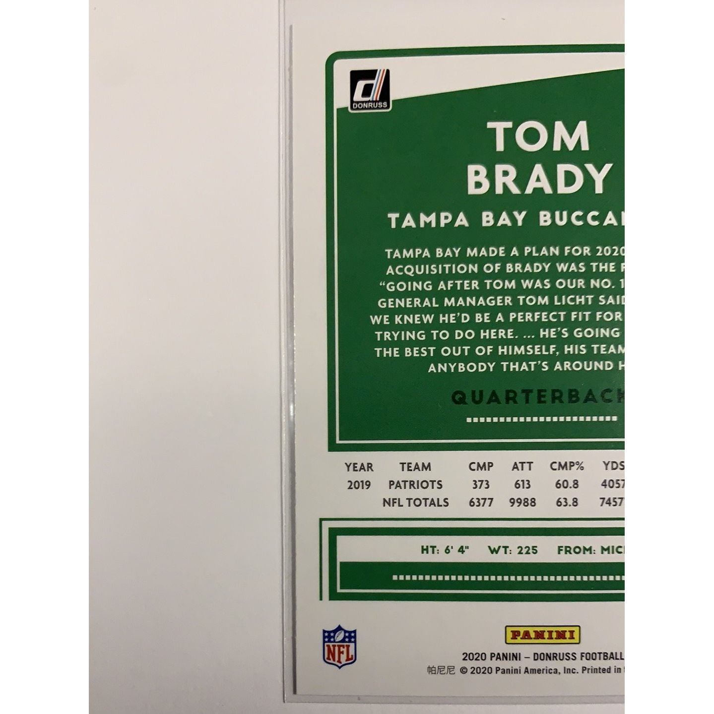 2020 Donruss Tom Brady Base #230 Local Legends Cards & Collectibles