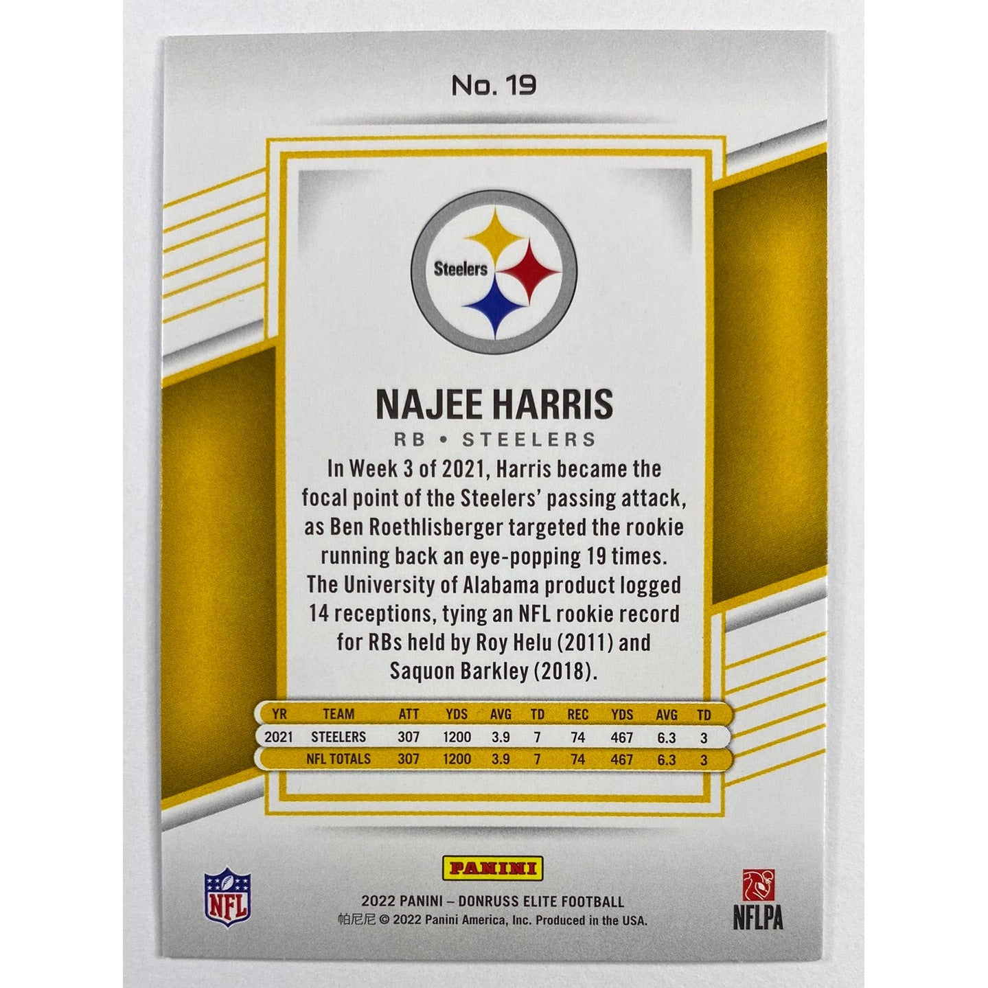 2022 Donruss Elite Najee Harris | Local Legends Cards & Collectibles