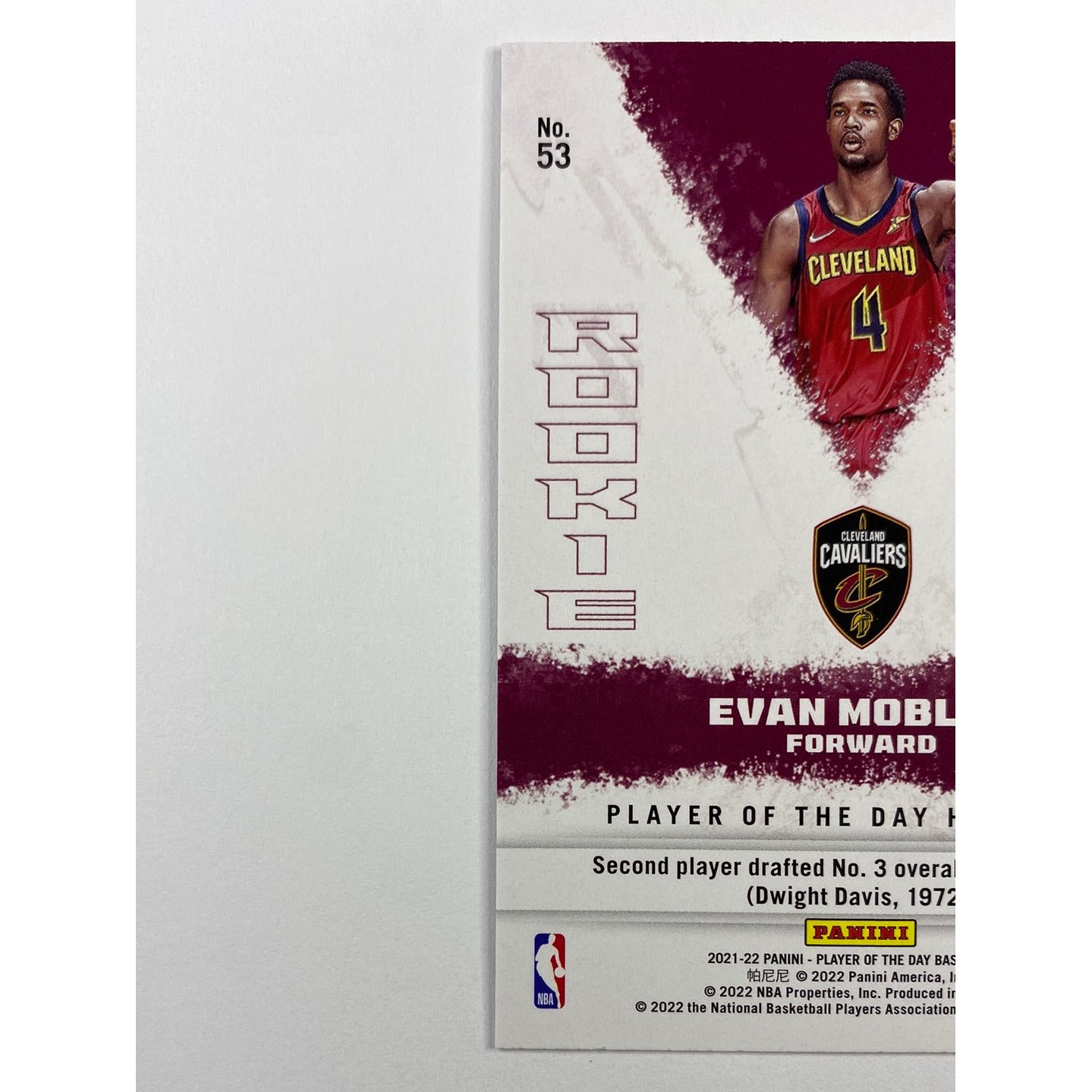 2021-22 Player of the Day Evan Mobley Player of the Day Highlight Rookie | Local Legends Cards & Collectibles
