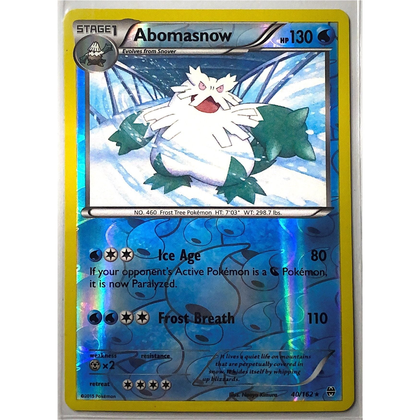 Abomasnow 40/162 BREAKthrough Reverse Holo Mint Pokemon Card Abomasnow 40/162 BREAKthrough Reverse Holo Mint Pokemon Card