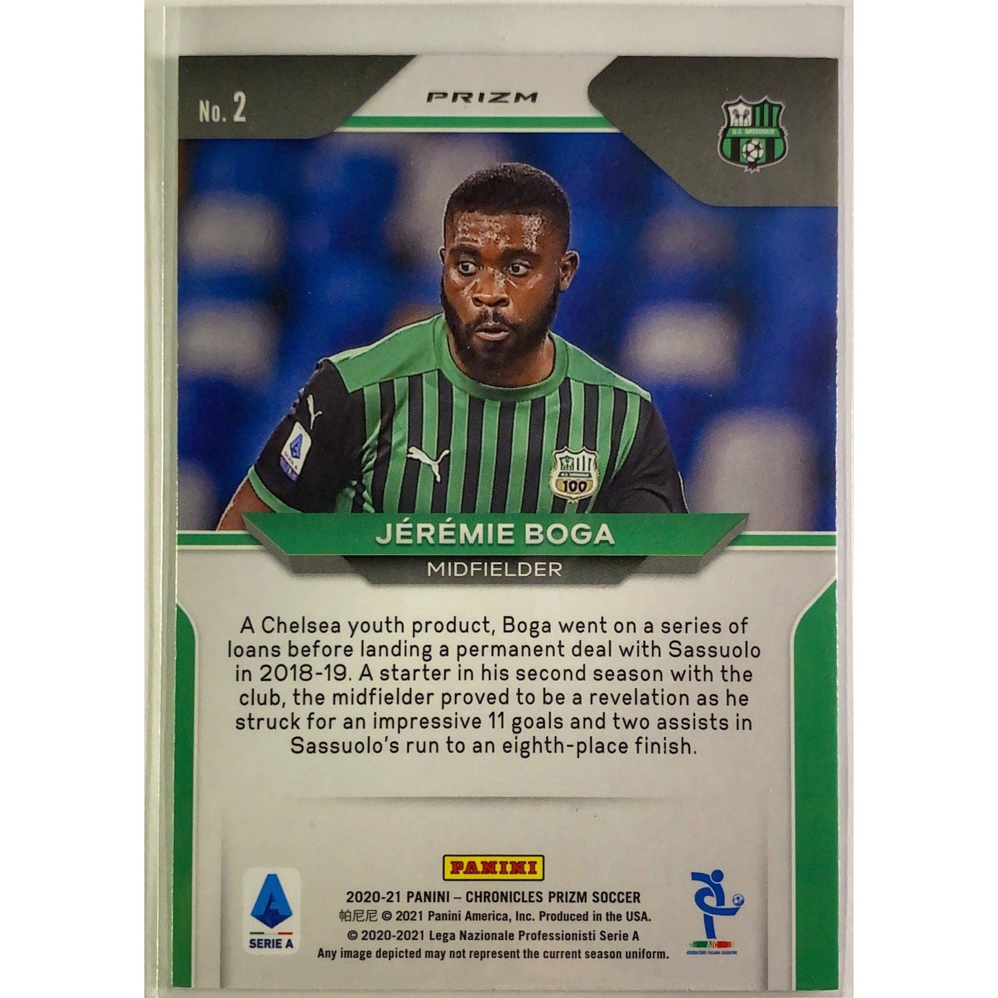 2020-21 Chronicles Prizm Jeremie Boga Blue Shimmer Prizm | Local Legends Cards & Collectibles