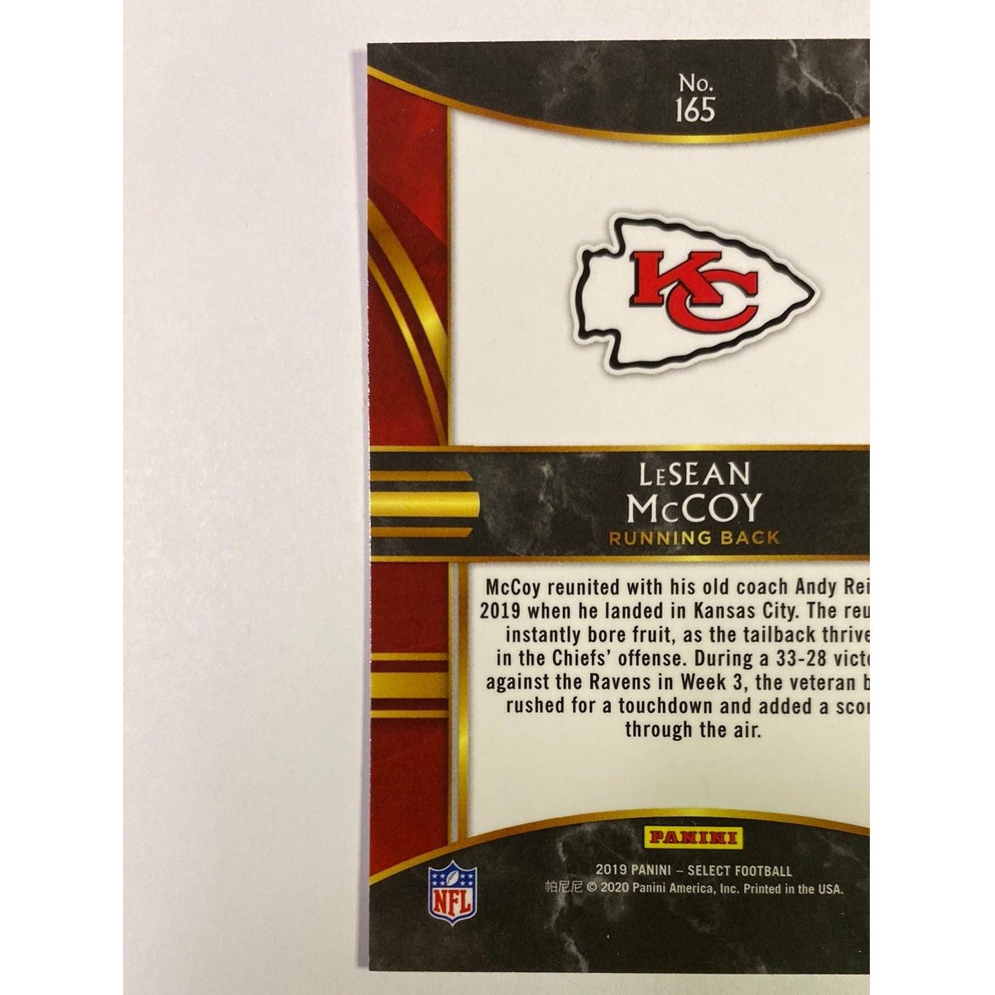 2019 Panini Prizm LeSean McCoy Premier Level Silver Holo Prizm | Local Legends Cards & Collectibles