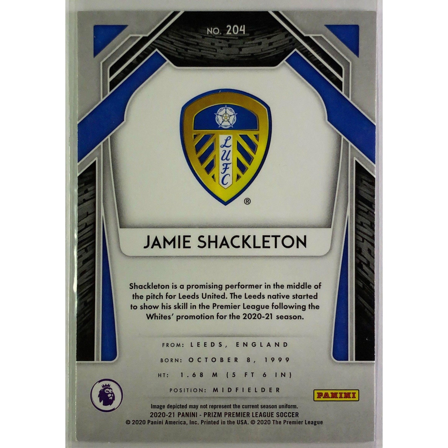 2020-21 Prizm Premier League Jamie Shackleton RC | Local Legends Cards & Collectibles