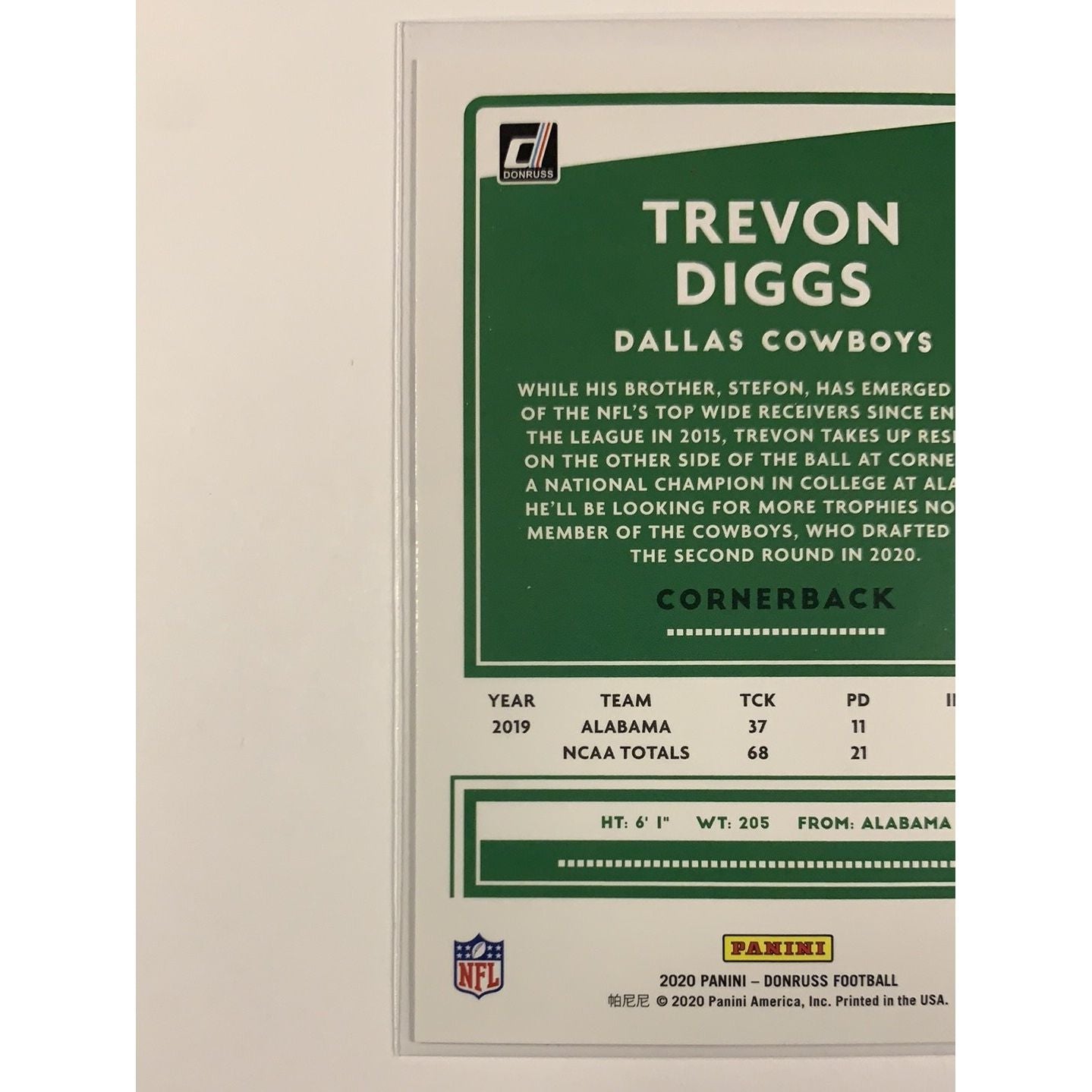 2020 Donruss Trevon Diggs RC | Local Legends Cards & Collectibles