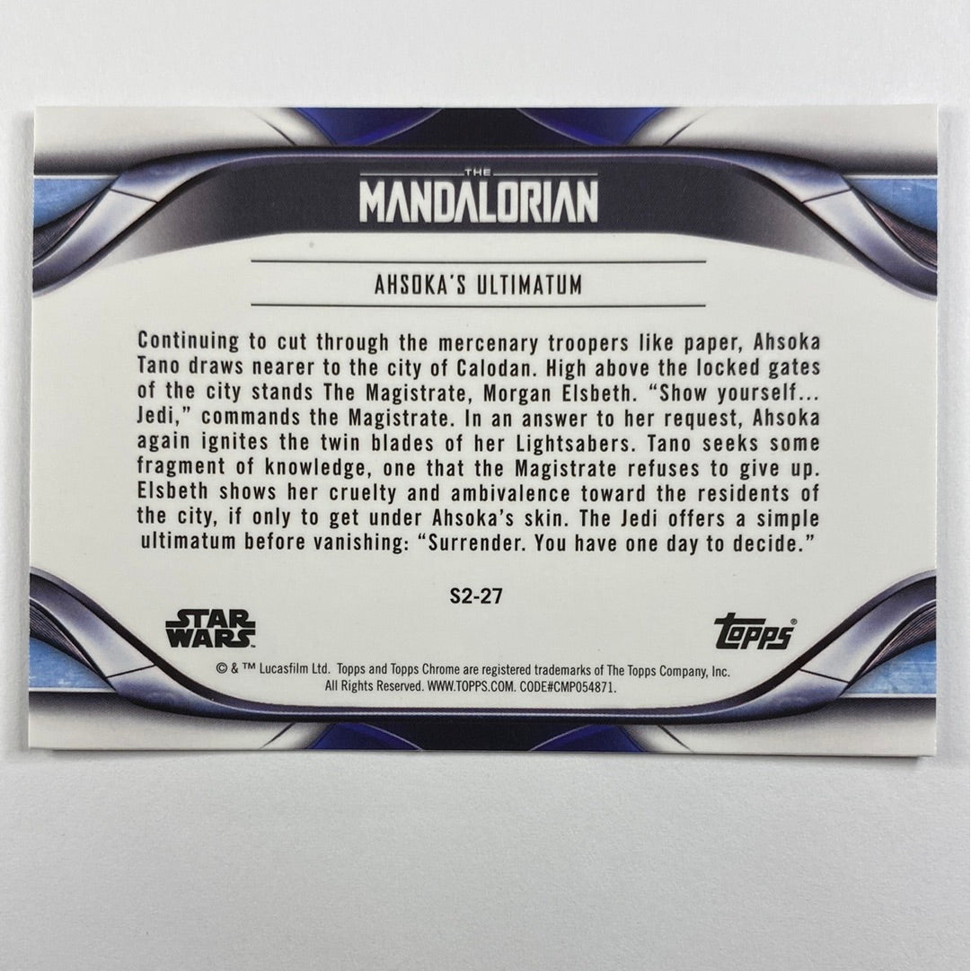 Topps Chrome The Mandalorian Ahsoka’s Ultimatum Refractor