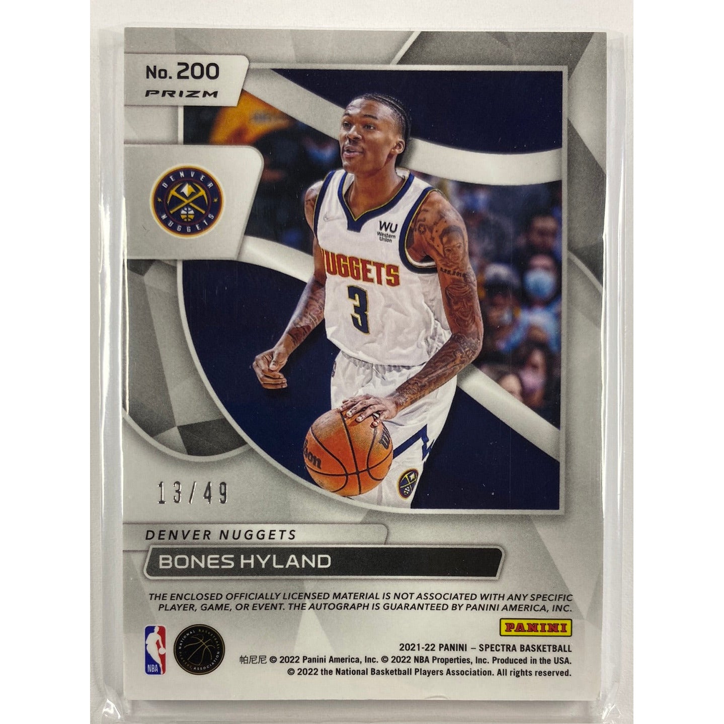 2021-22 Bones Hyland Interstellar Prizm Rookie Patch Auto /49 | Local Legends Cards & Collectibles