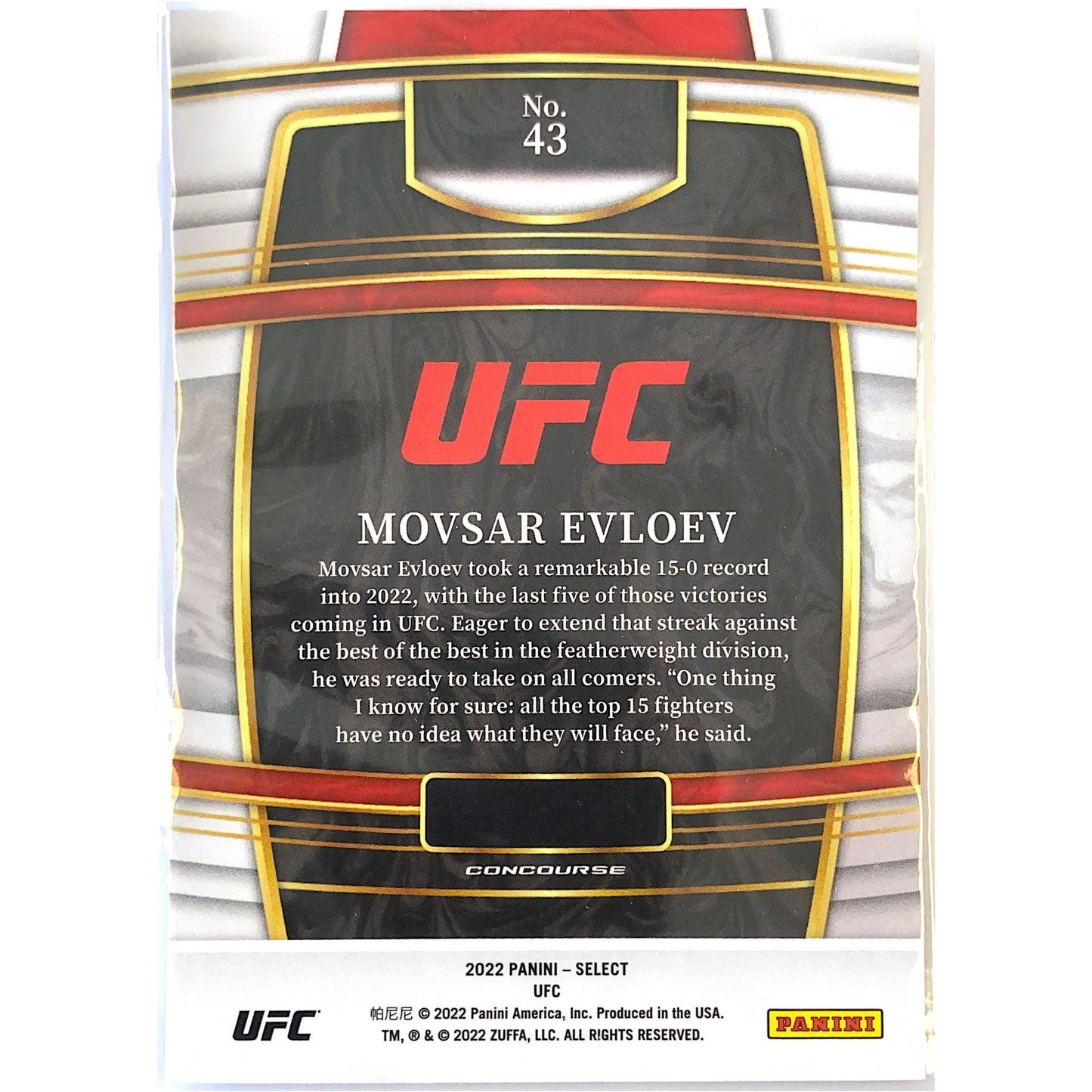 2022 Select Movsar Evloev Blue RC