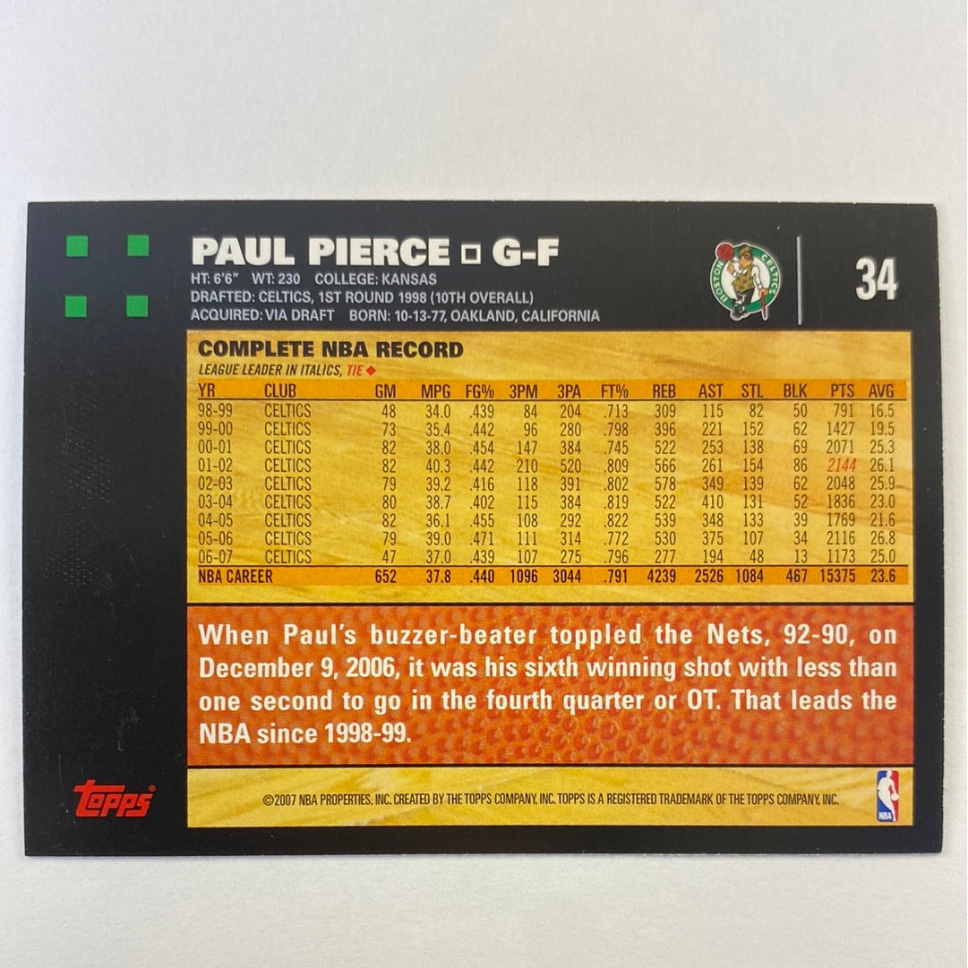 2007 Topps 50th Anniversary Paul Pierce