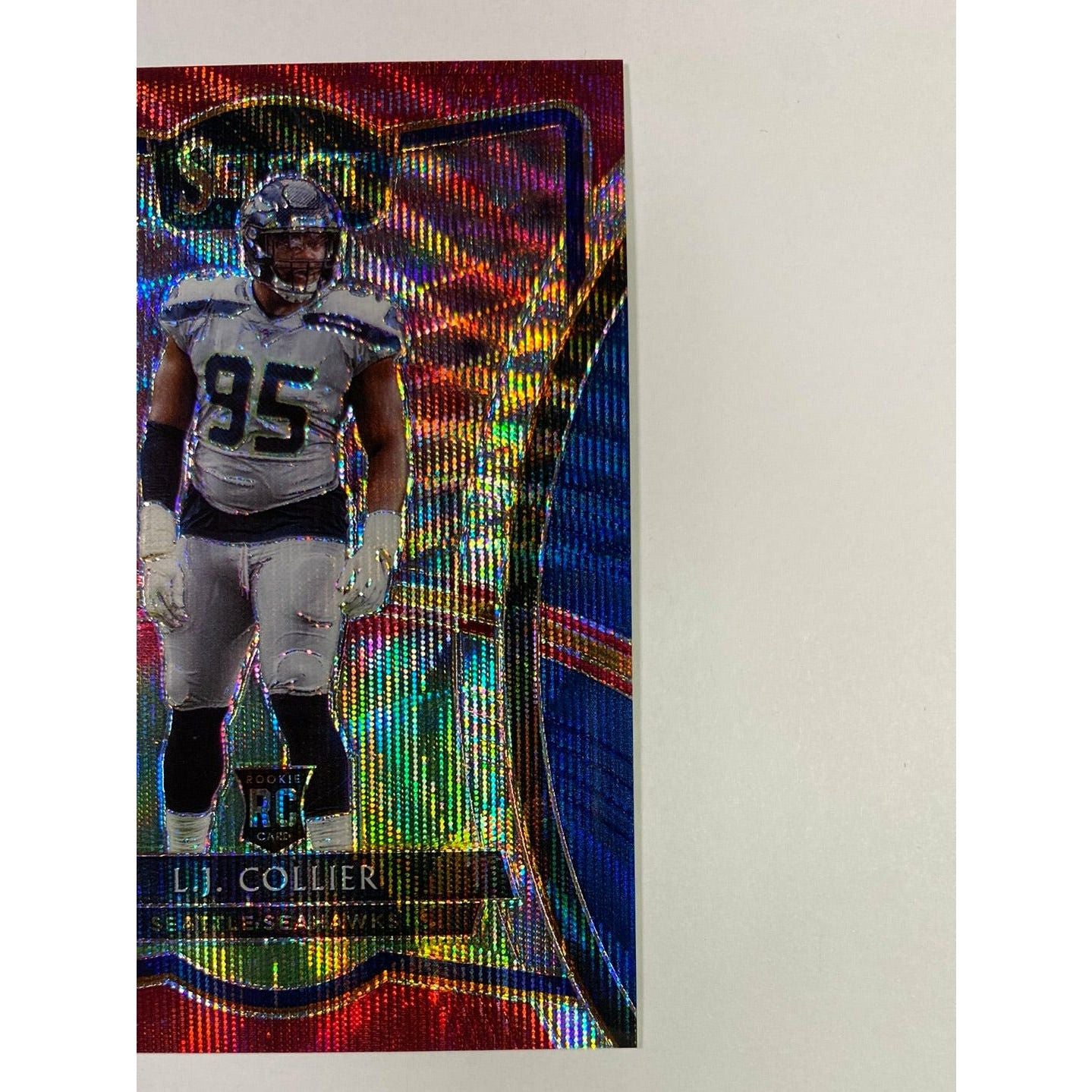2019 Select LJ Collier Premier Level Red White Blue Wave Prizm RC /199