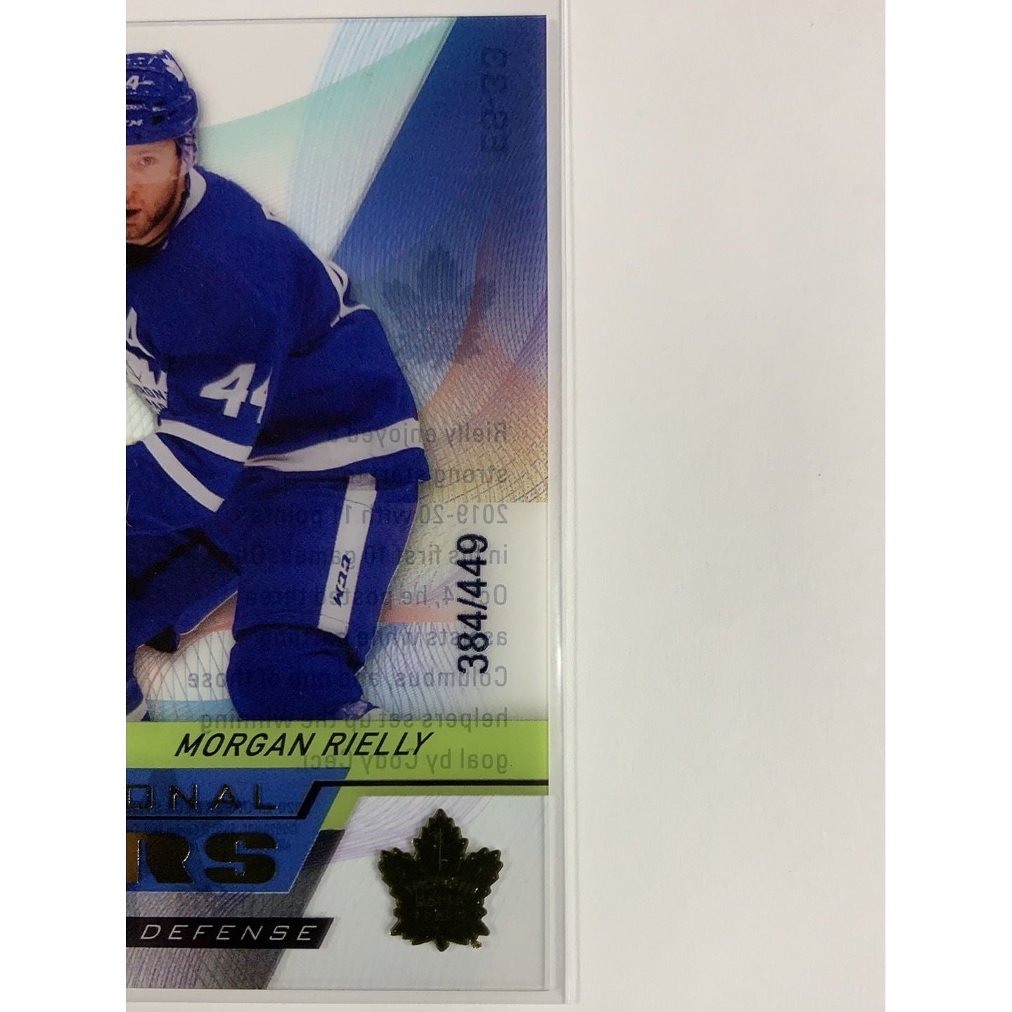 2020-21 Synergy Morgan Rielly Exceptional Stars /449 Local Legends Cards & Collectibles