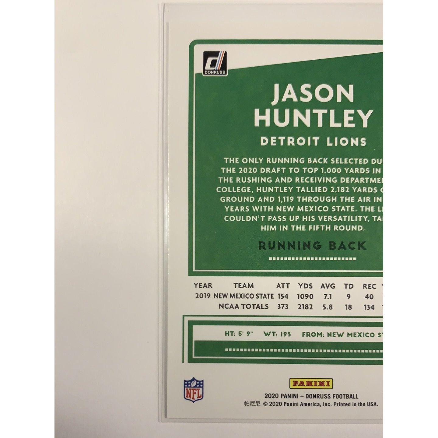 2020 Donruss Jason Huntley RC | Local Legends Cards & Collectibles