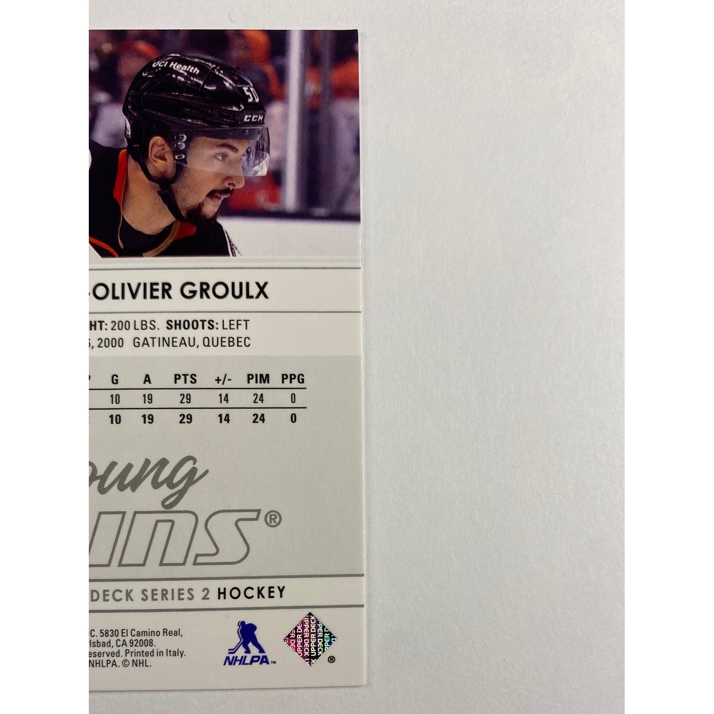 2021-22 Upper Deck Series 2 Benoit-Olivier Groulx Young Guns | Local Legends Cards & Collectibles