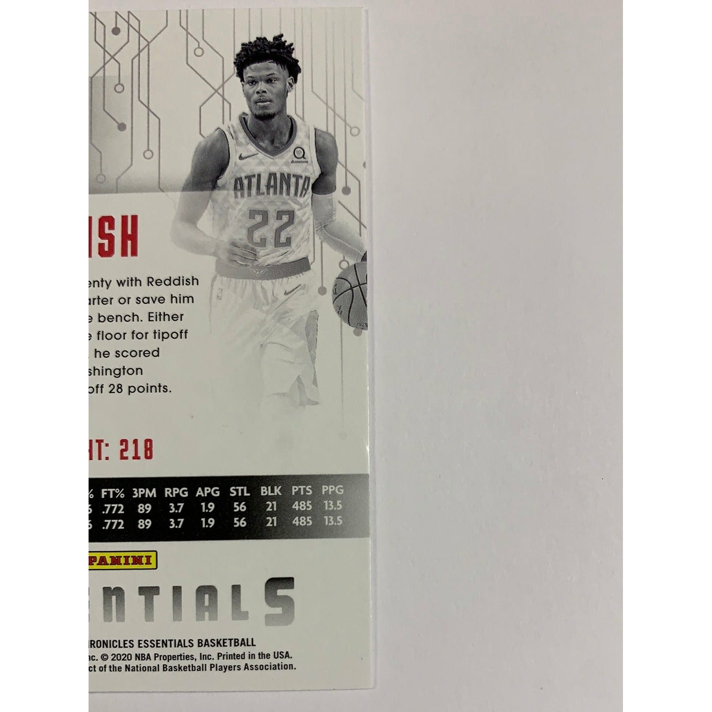 2019-20 Chronicles Essentials Cam Reddish Rookie Card