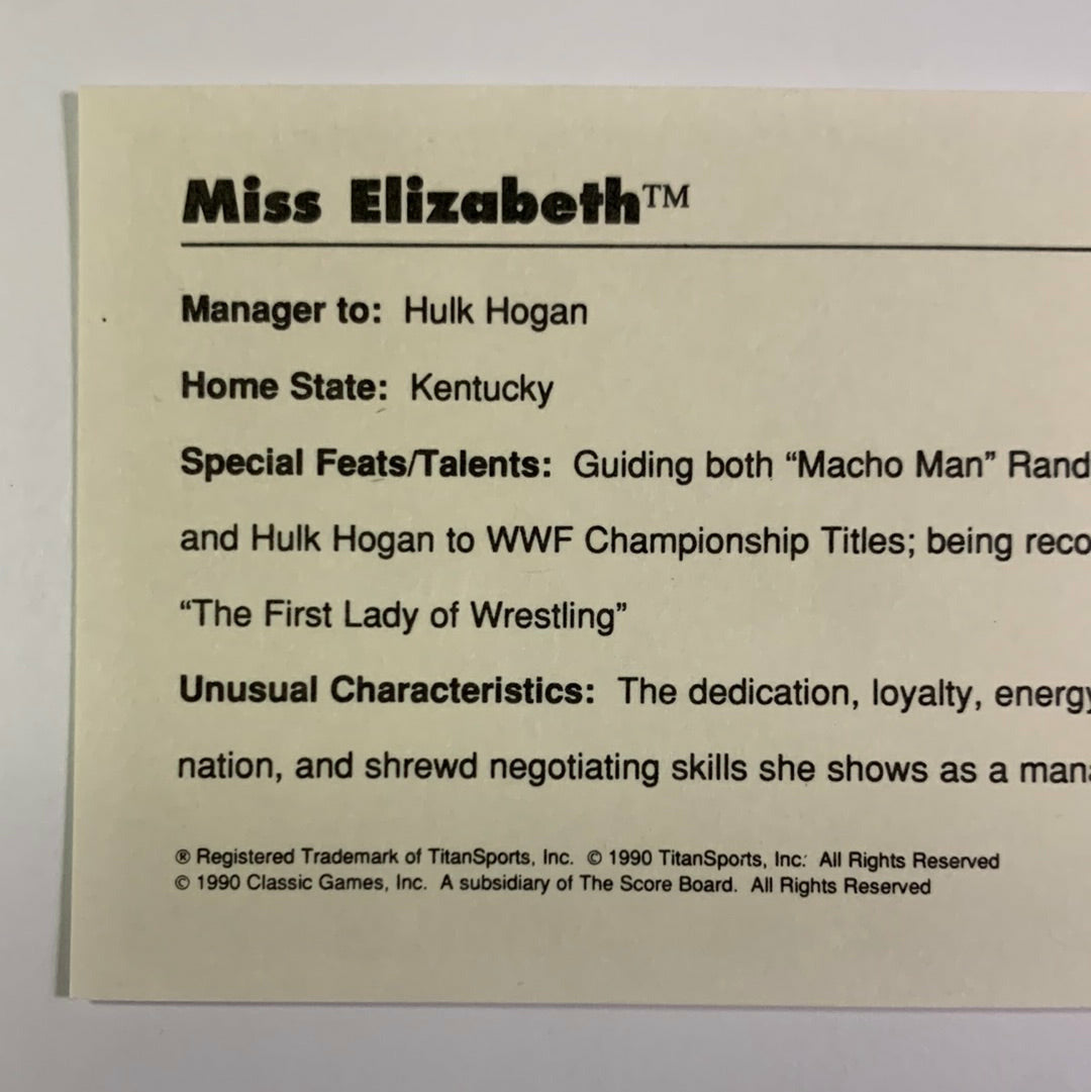 1990 Titan Sports Miss Elizabeth | Local Legends Cards & Collectibles
