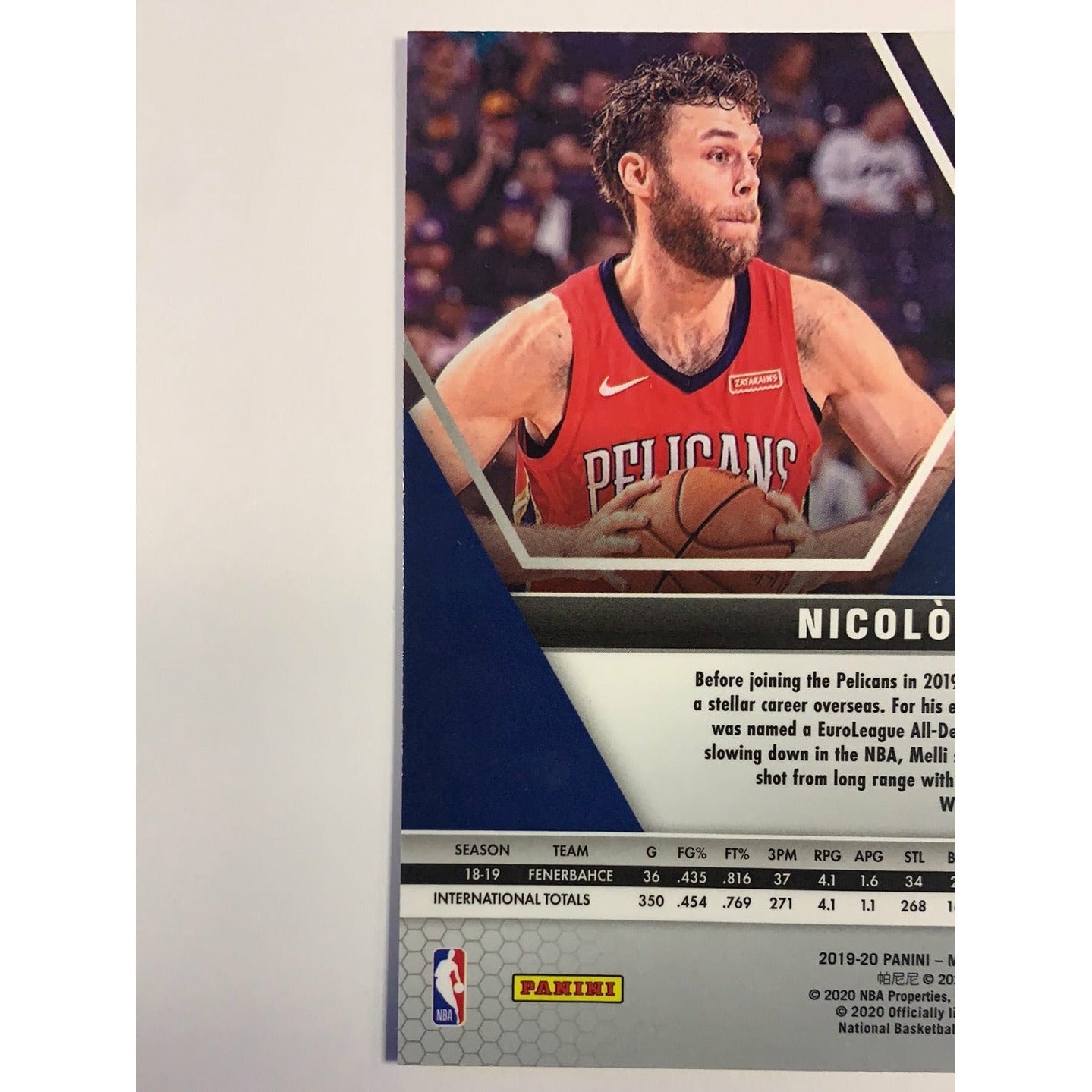 2019-20 Mosaic Nicolo Melli Orange Reactive Prizm RC