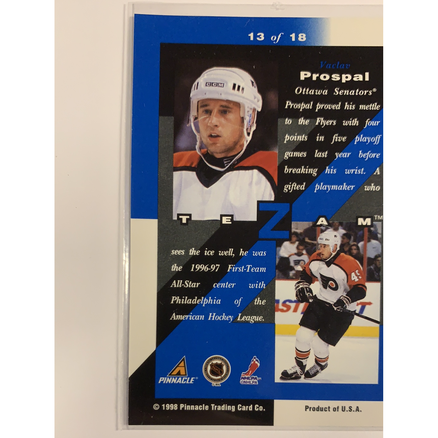 1998-99 Zenith Vaclav Prospal Team Z | Local Legends Cards & Collectibles