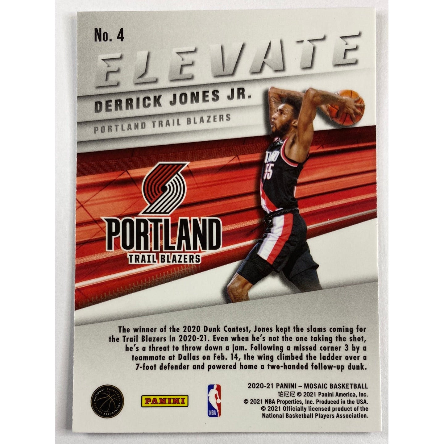 2020-21 Mosaic Derrick Jones Jr Elevate | Local Legends Cards & Collectibles