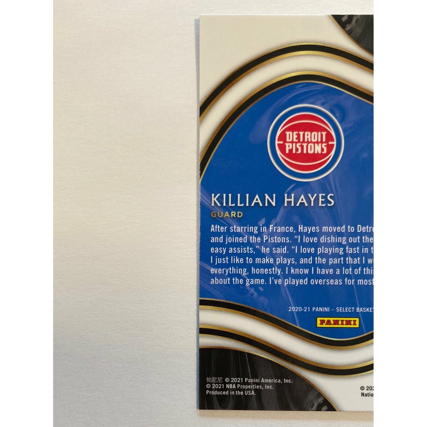 2020-21 Select Killian Hayes Courtside Level RC | Local Legends Cards & Collectibles