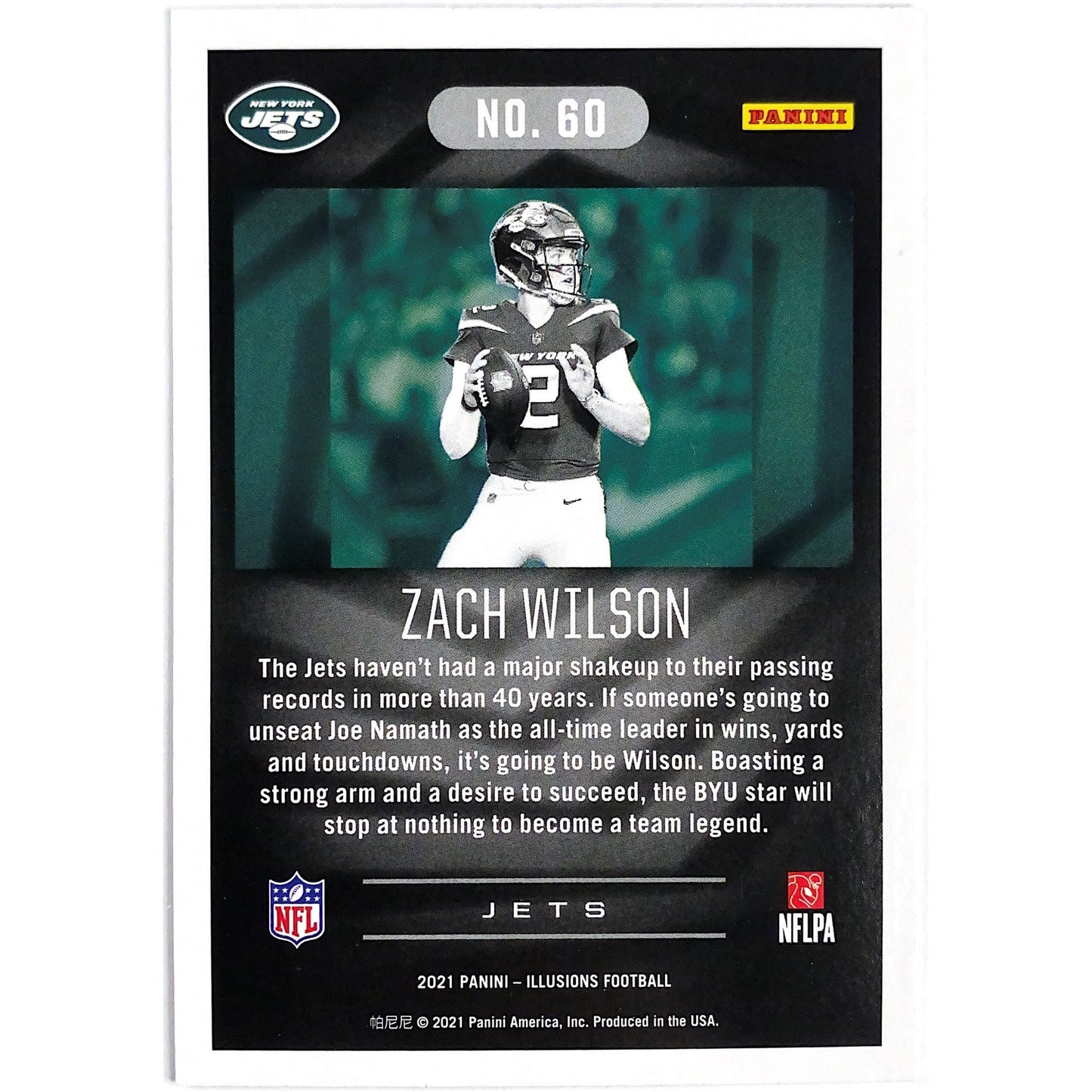 2021 Illusions Zach Wilson Emerald RC | Local Legends Cards & Collectibles