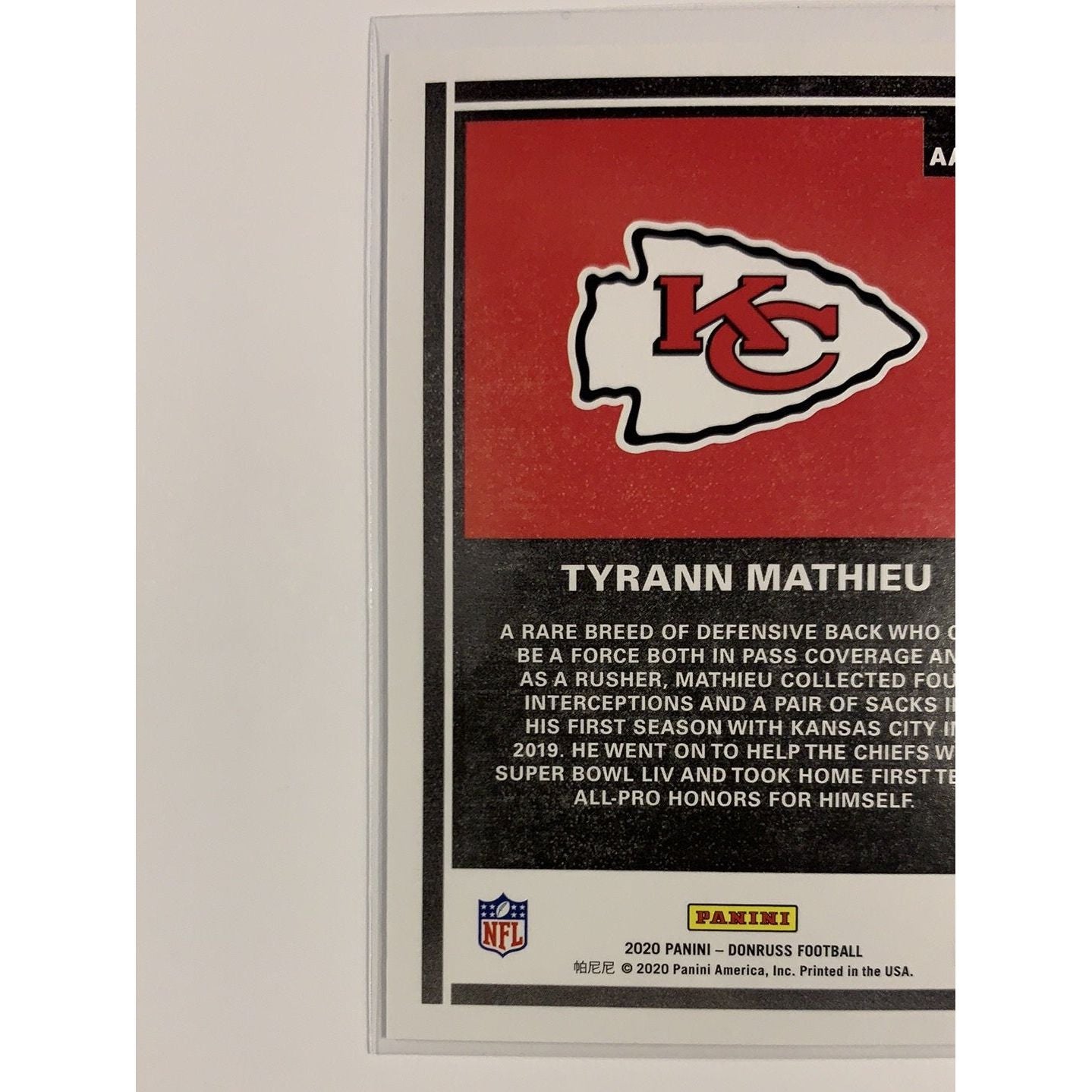 2020 Donruss Tyrann Mathieu Action All Pros | Local Legends Cards & Collectibles