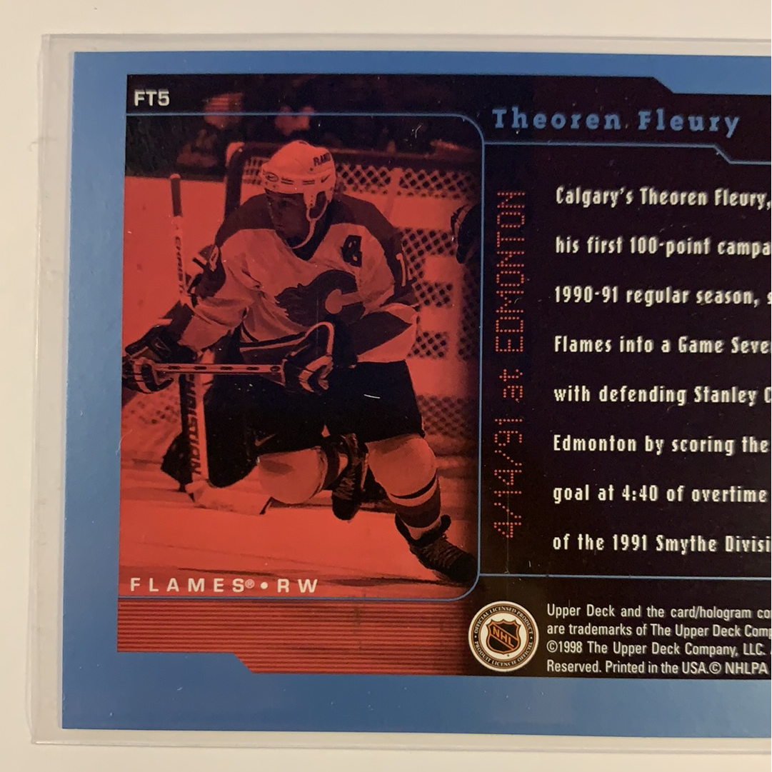 1998-99 Upper Deck Theo Fleury Frozen in Time | Local Legends Cards & Collectibles