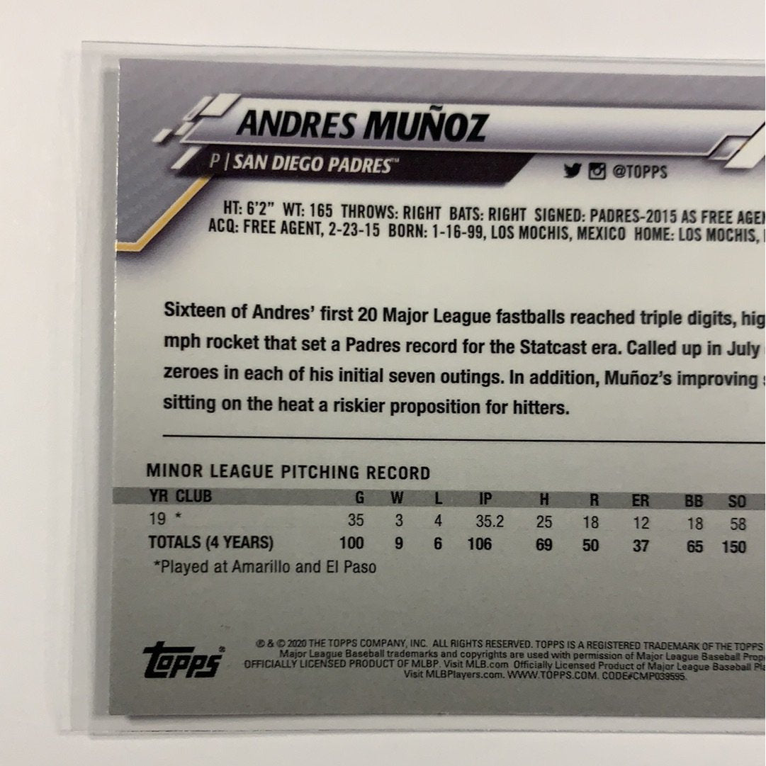 2020 Topps Chrome Andres Munoz RC | Local Legends Cards & Collectibles