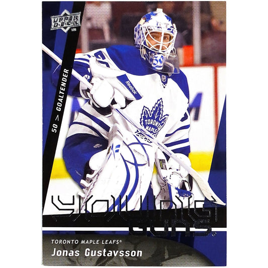 2009-10 Upper Deck Series 2 Jonás “The Monster” Gustavsson Young Guns | Local Legends Cards & Collectibles