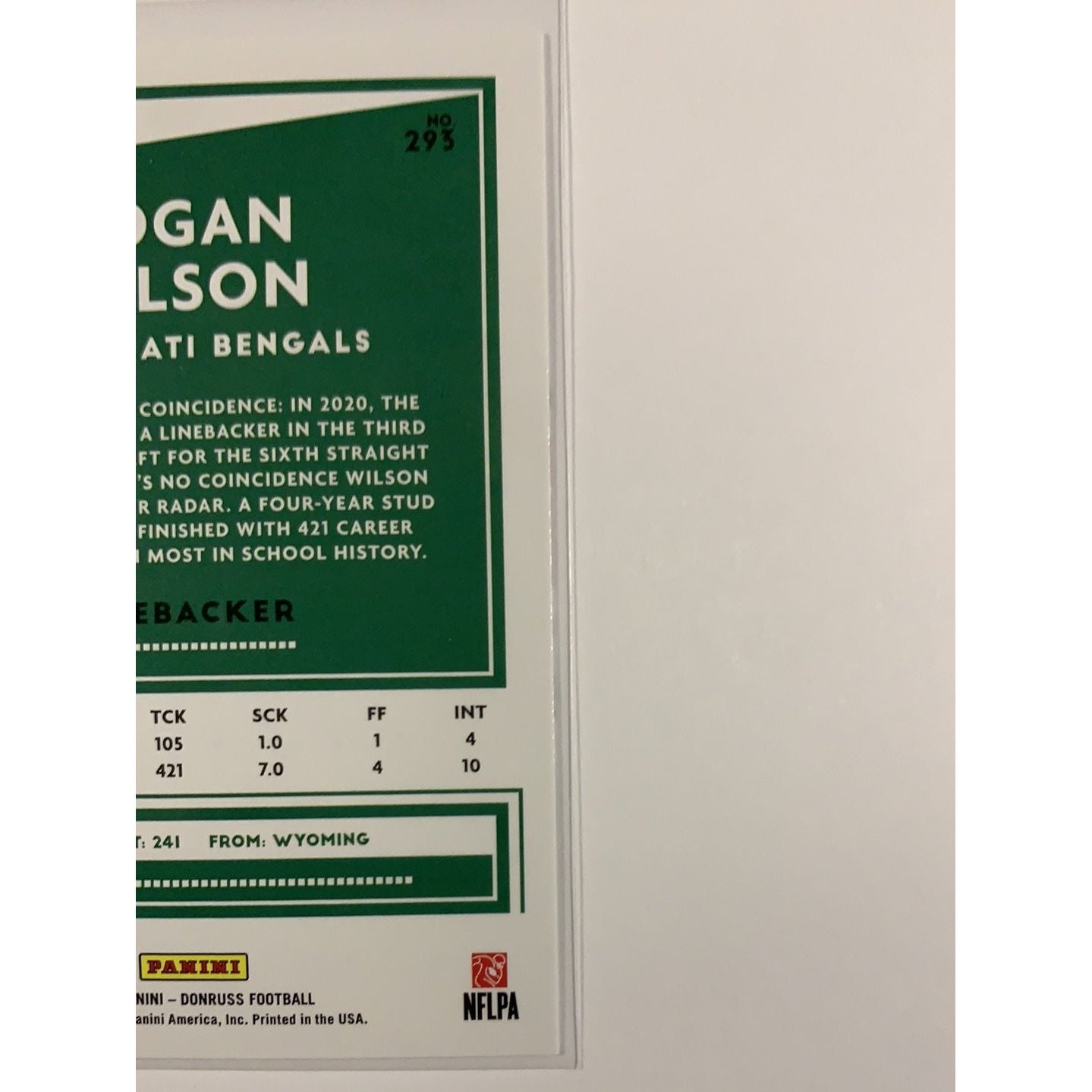 2020 Donruss Logan Wilson RC Local Legends Cards & Collectibles