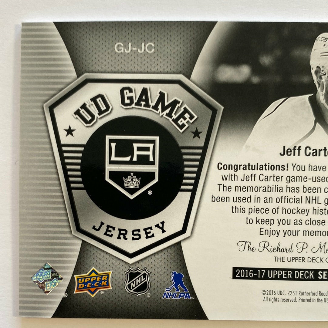2016-17 Upper Deck Series 1 Jeff Carter UD Game Jersey | Local Legends Cards & Collectibles