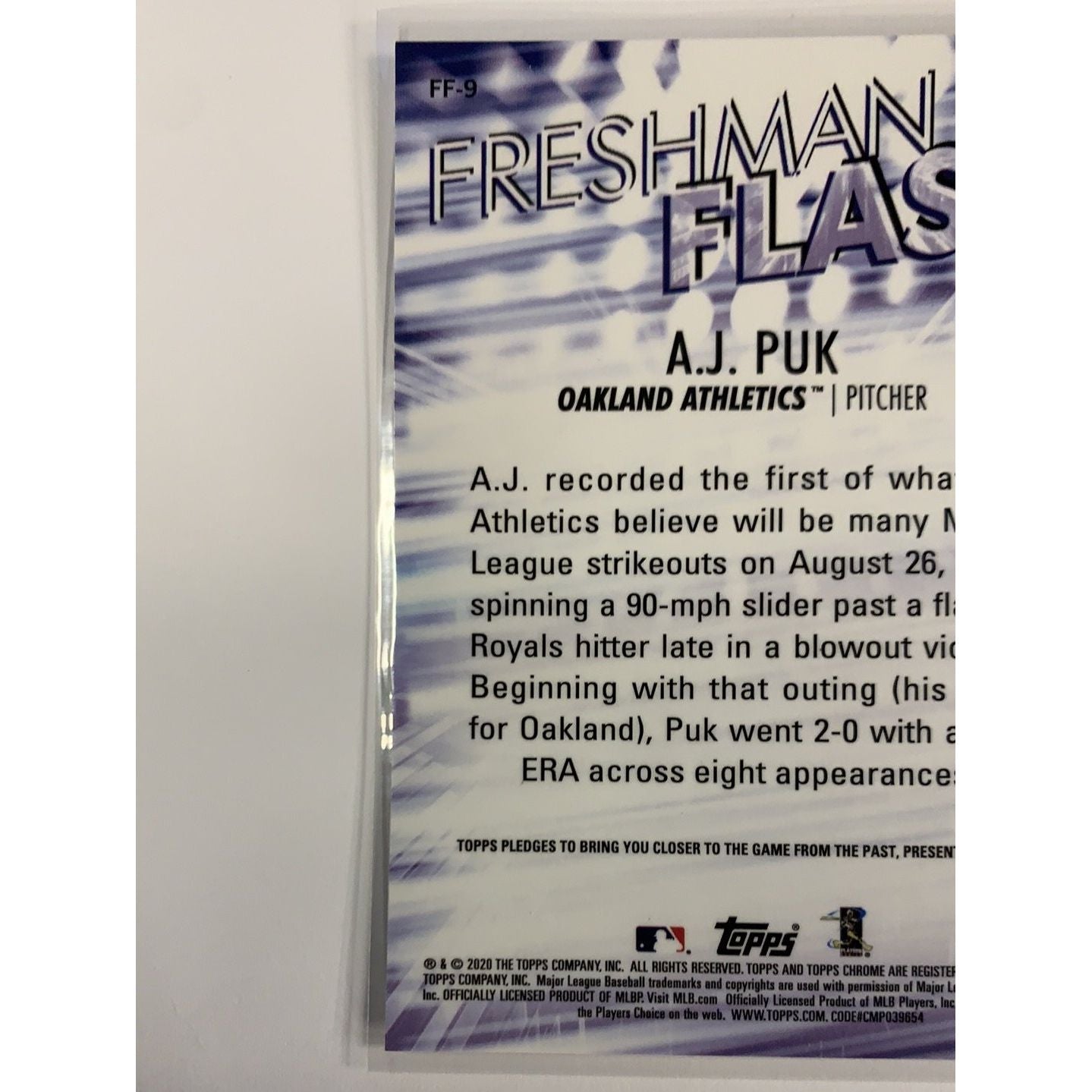 2020 Topps Chrome AJ Puk Freshman Flash RC | Local Legends Cards & Collectibles