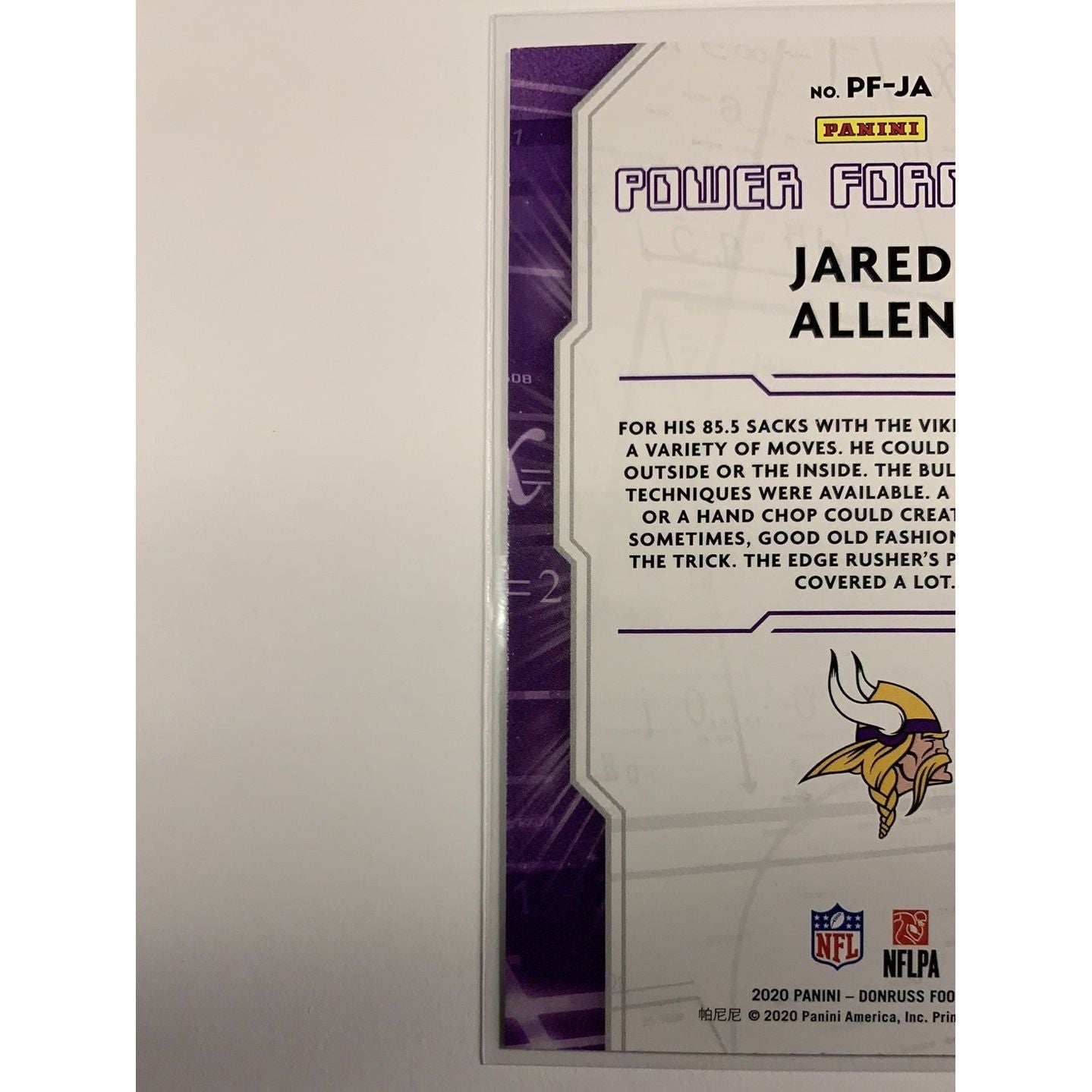 2020 Donruss Jared Allen Power Formulas Local Legends Cards & Collectibles