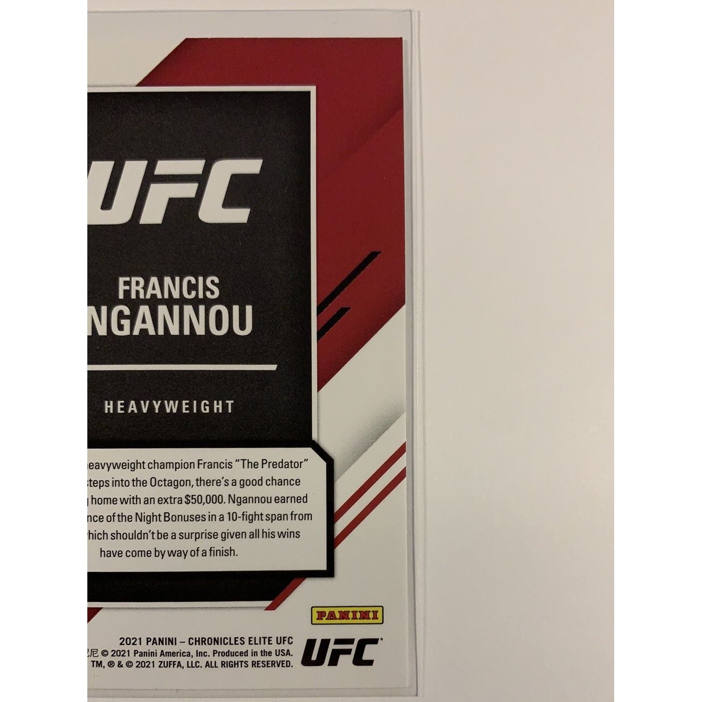 2021 Panini Chronicles Donruss Elite Francis Ngannou Local Legends Cards & Collectibles