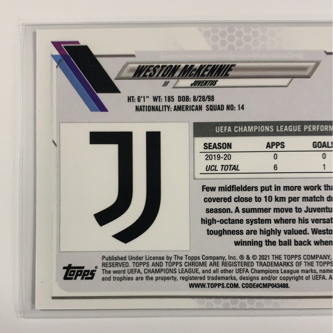 2021 Topps Chrome UEFA Weston McKennie Base #79 Local Legends Cards & Collectibles
