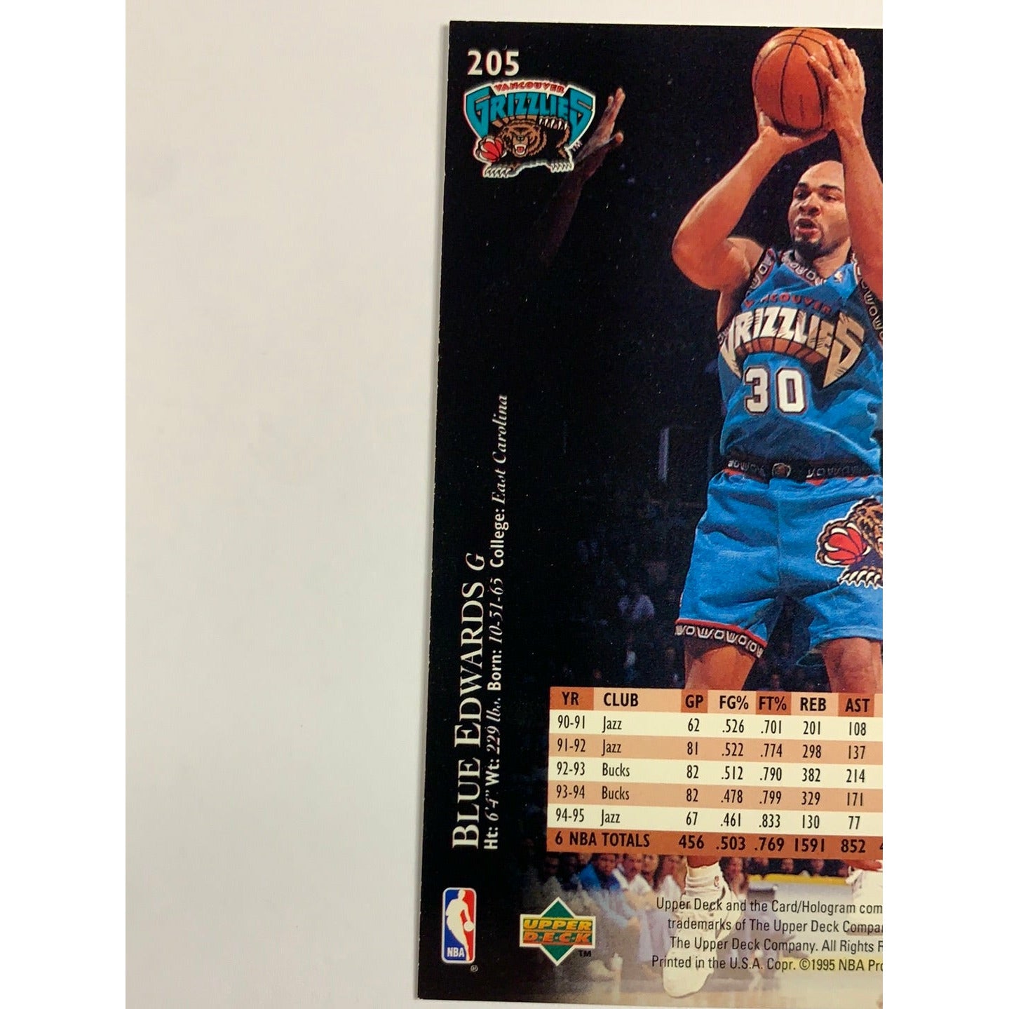 1995-96 Upper Deck Blue Edwards Base #205-Local Legends Cards & Collectibles