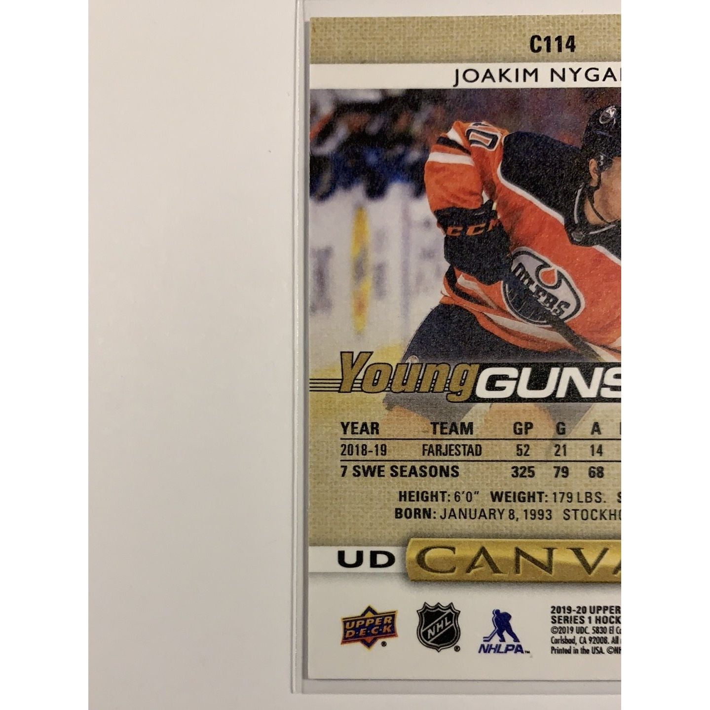 2019-20 Upper Deck Series 1 Joakim Nygard Young Guns UD Canvas | Local Legends Cards & Collectibles