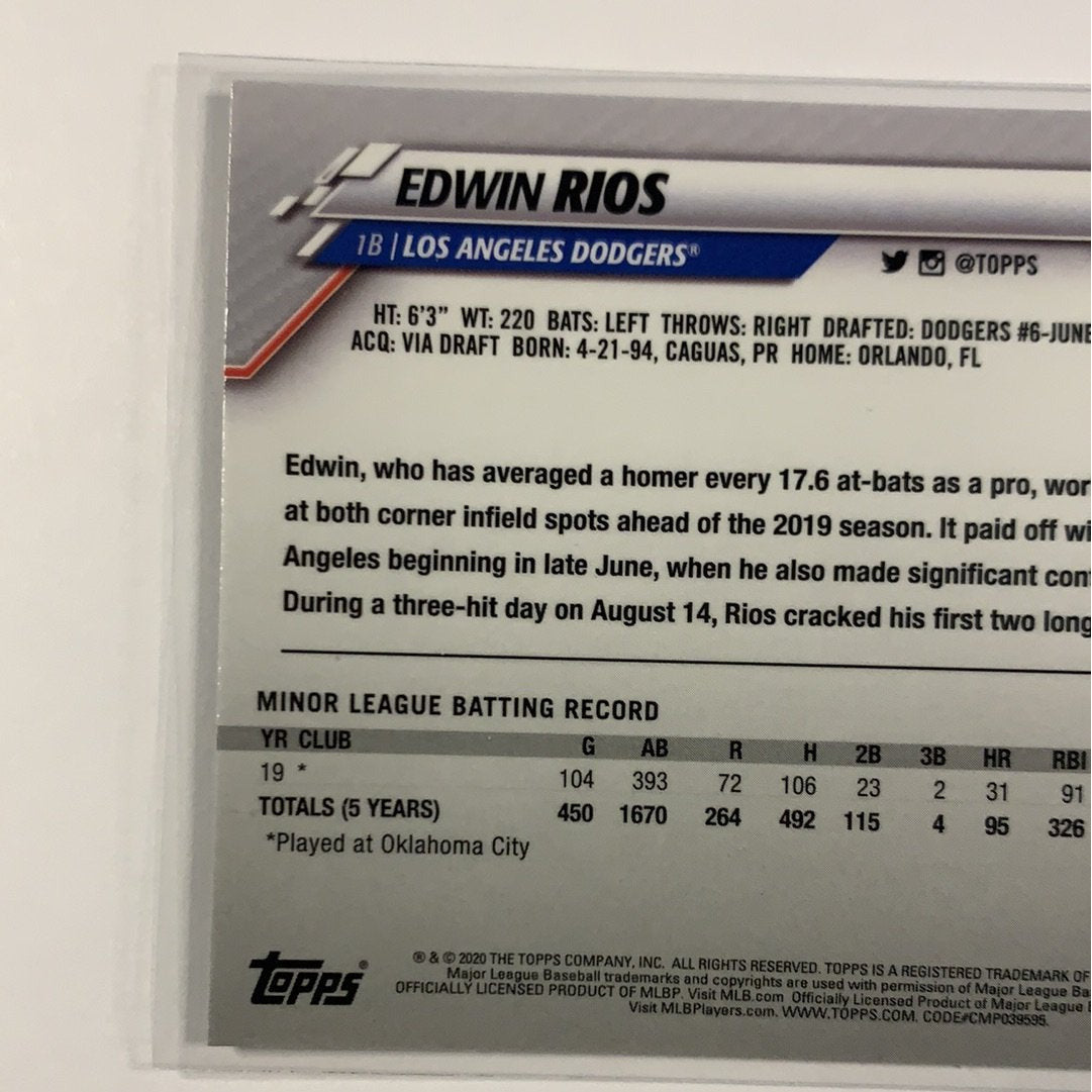 2020 Topps Chrome Edwin Rios RC | Local Legends Cards & Collectibles
