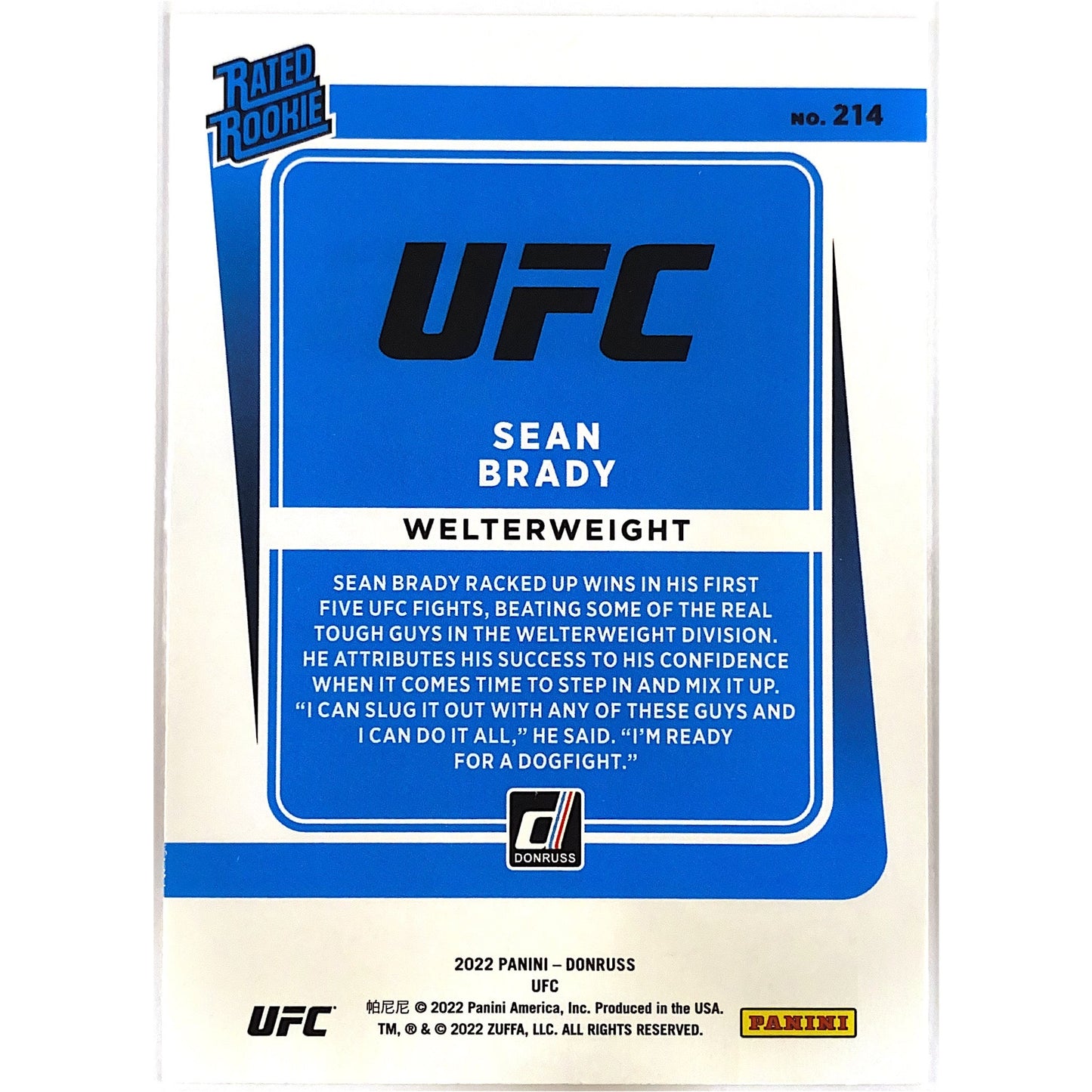 2022 Donruss Sean Brady Rated Rookie | Local Legends Cards & Collectibles