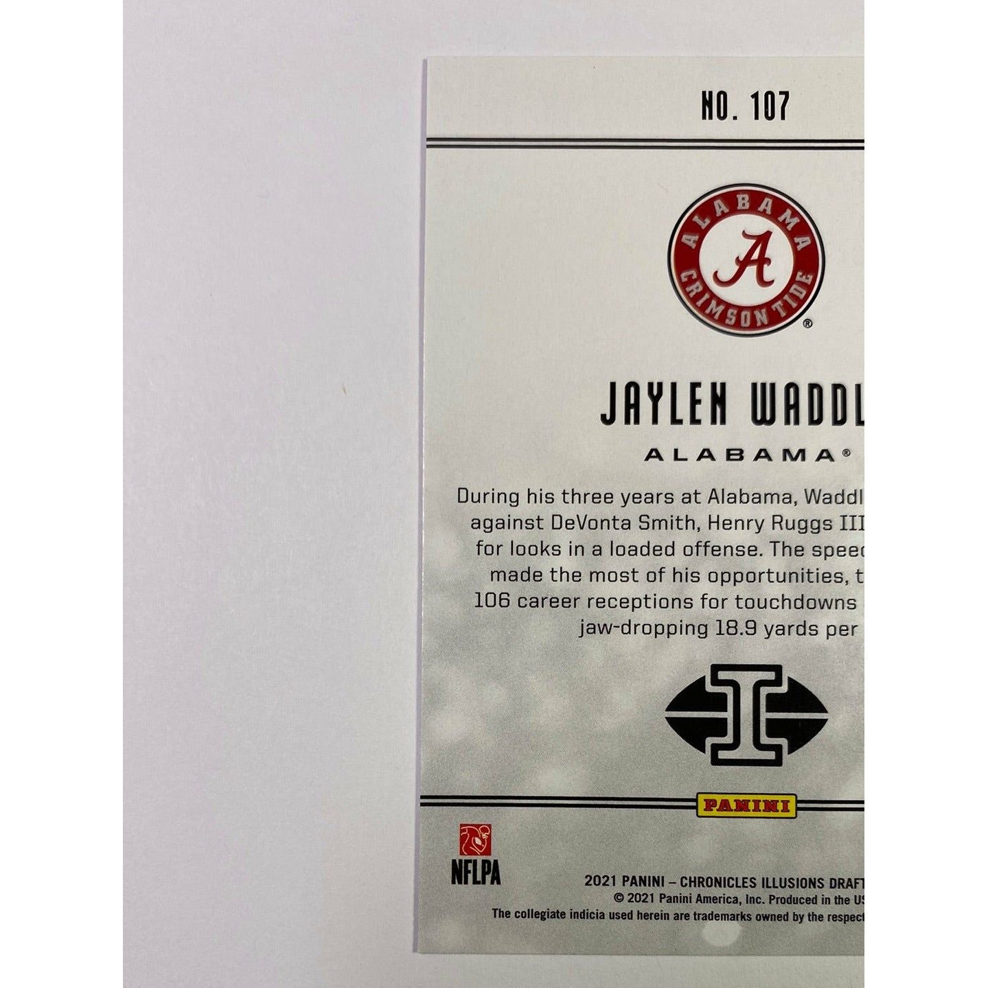 2021 Illusions Draft Picks Jaylen Waddle RC | Local Legends Cards & Collectibles