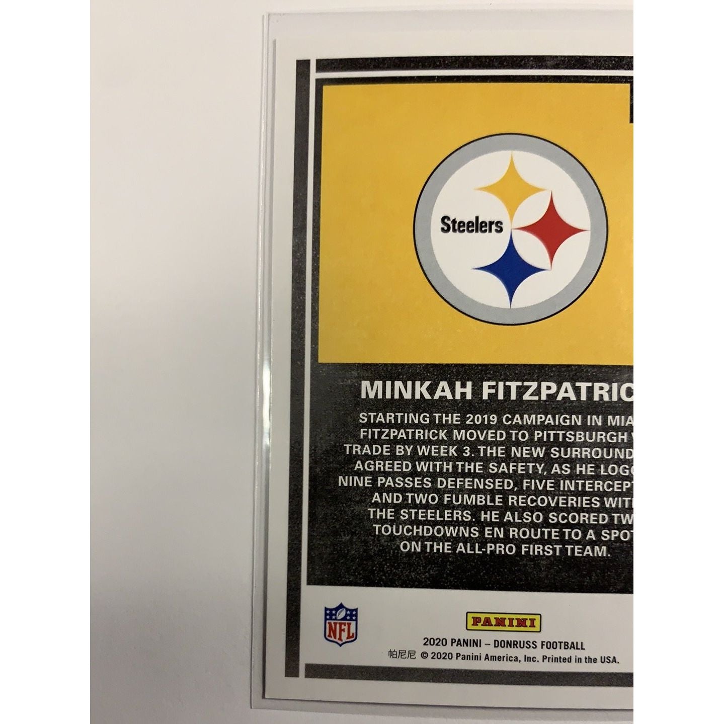2020 Donruss Minkah Fitzpatrick Action All Pros Refractor | Local Legends Cards & Collectibles
