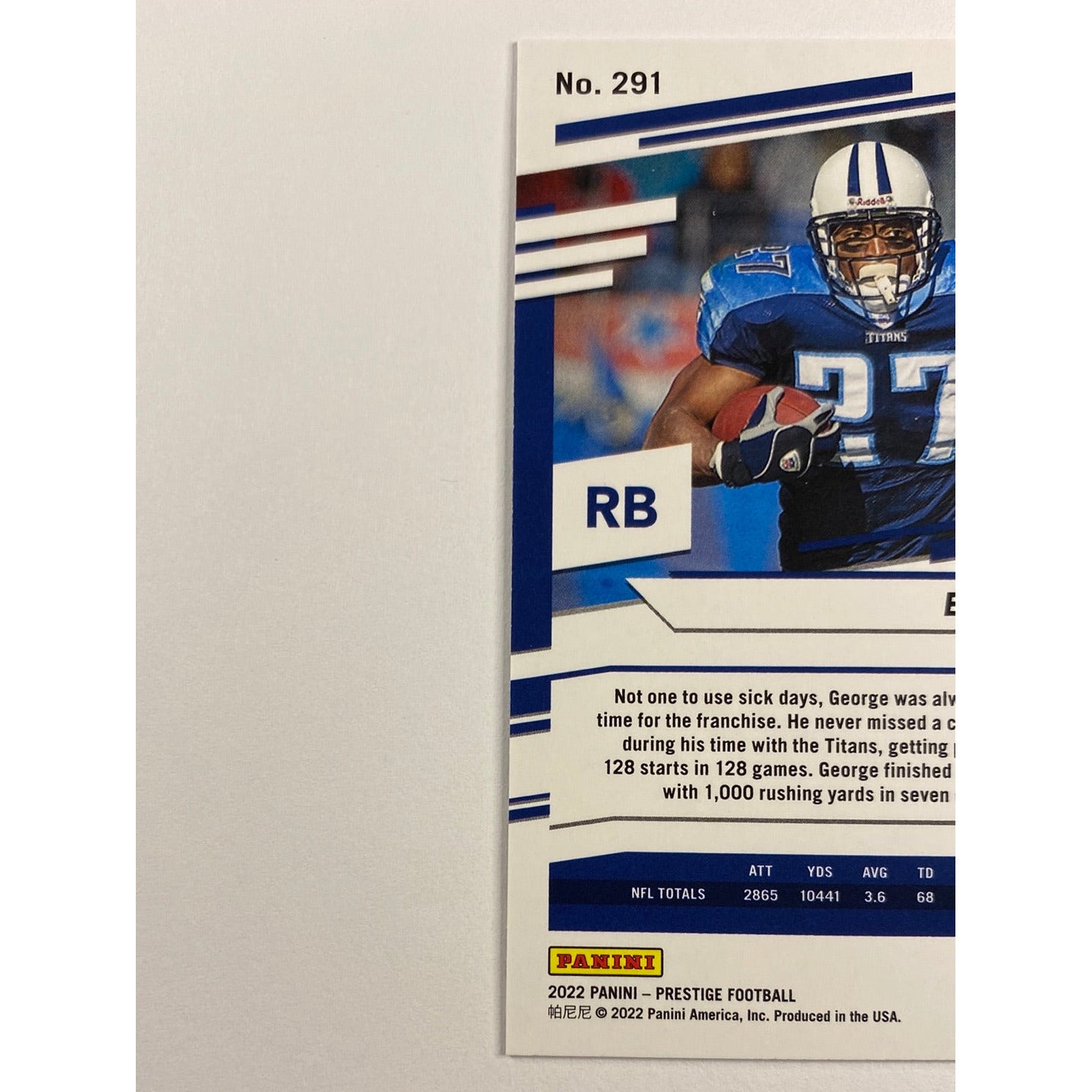 2022 Prestige Eddie George Xtra Points Diamond Parallel | Local Legends Cards & Collectibles