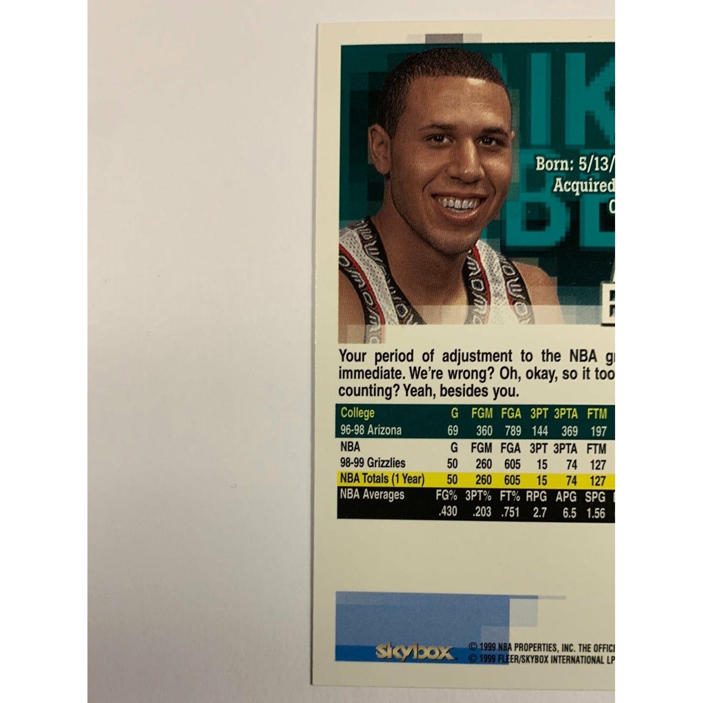 1999-00 Hoops Skybox Mike Bibby Sophomore Sensations | Local Legends Cards & Collectibles