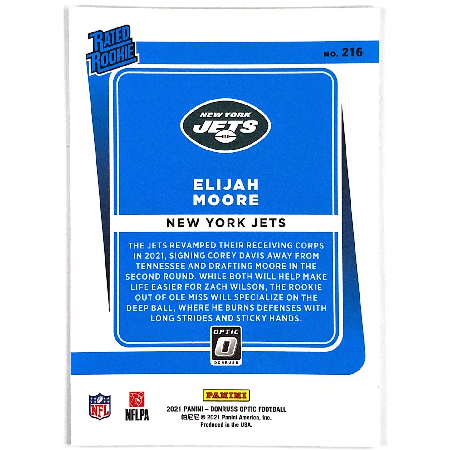 2021 Donruss Optic Elijah Moore Rated Rookie | Local Legends Cards & Collectibles