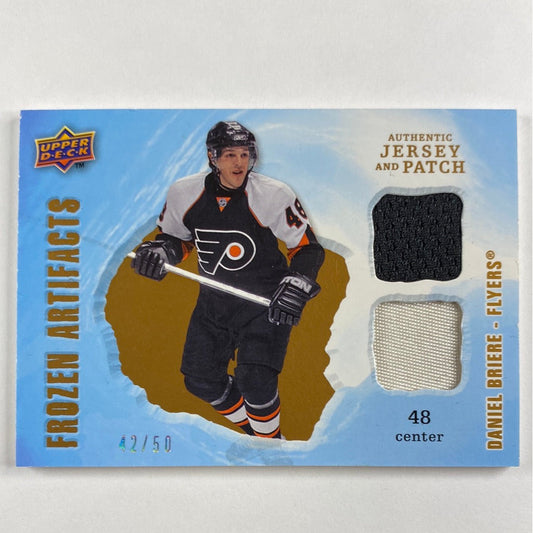 2008-09 Artifacts Daniel Briere Frozen Artifacts Jersey and Patch /50