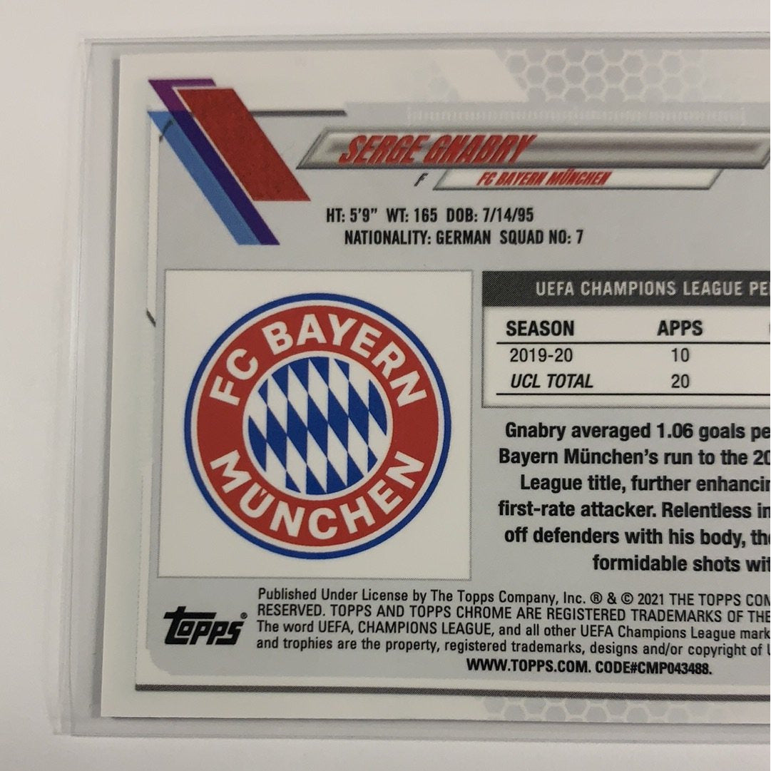 2021 Topps UEFA Champions League Serge Gnabby Base #72 Local Legends Cards & Collectibles