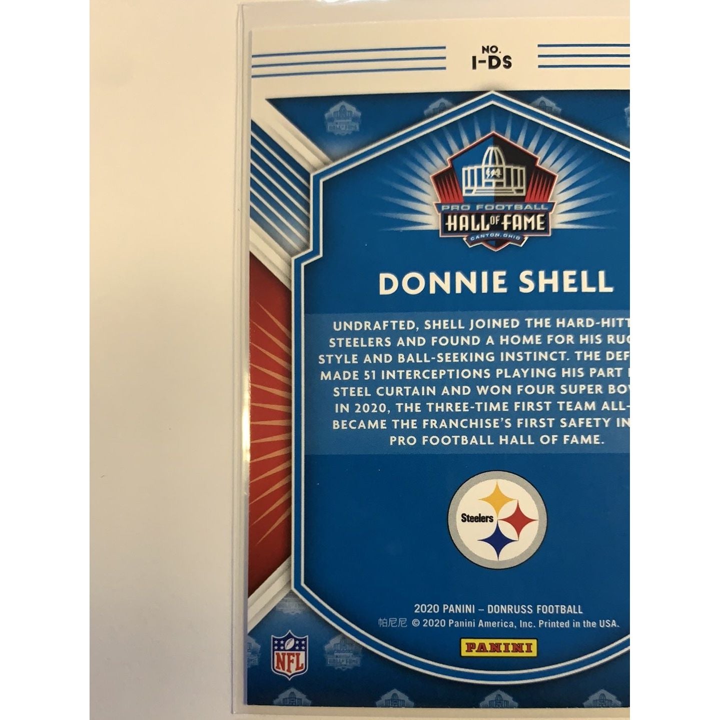 2020 Donruss Donnie Shell Inducted | Local Legends Cards & Collectibles
